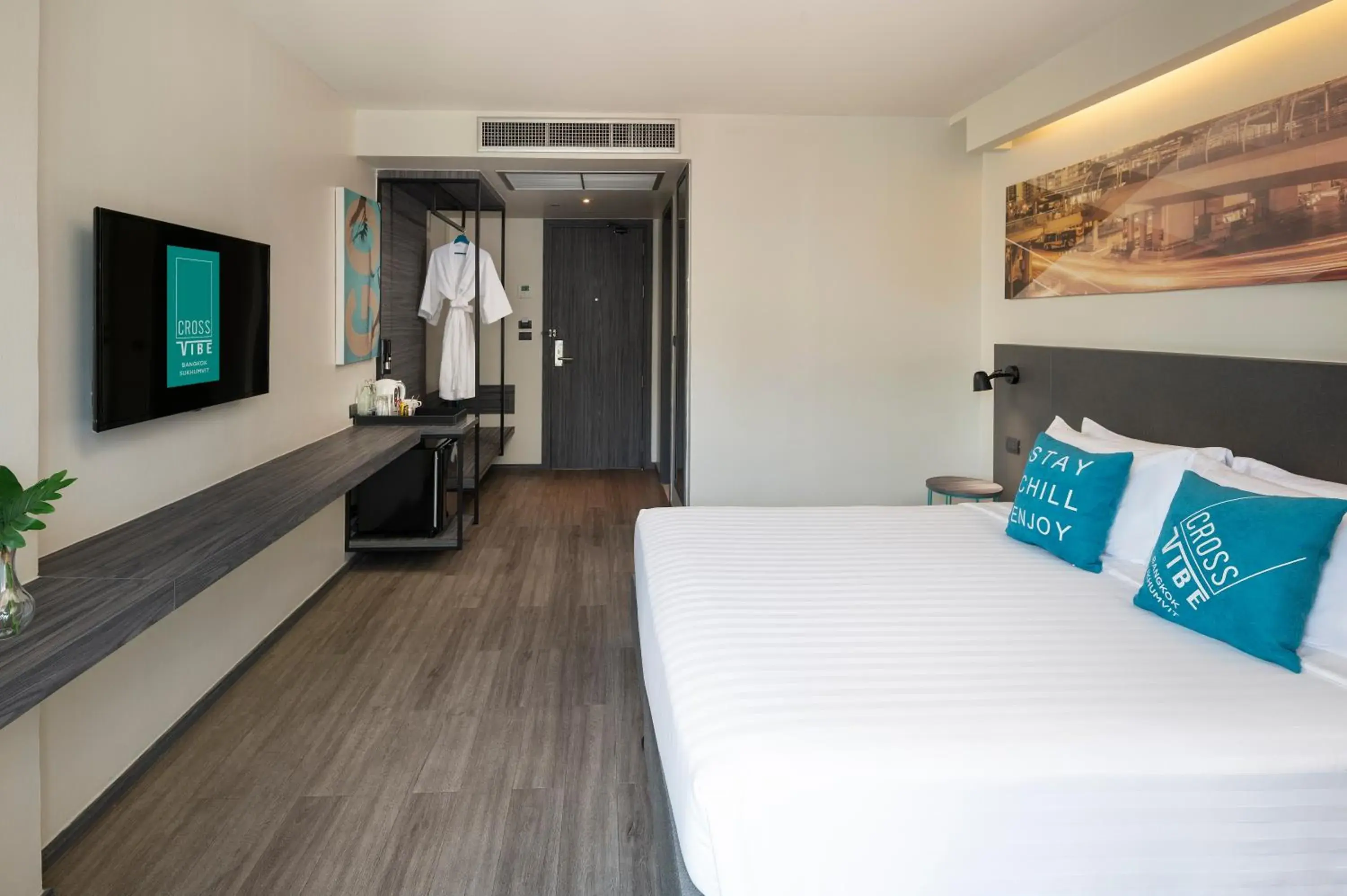 Bed in Cross Vibe Bangkok Sukhumvit Bed in Cross Vibe Bangkok Sukhumvit