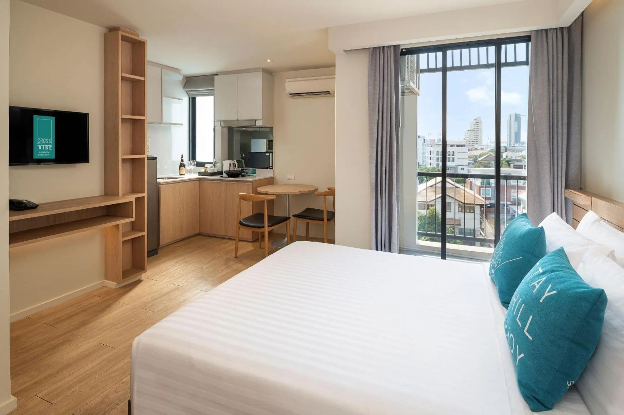 Bed in Cross Vibe Bangkok Sukhumvit