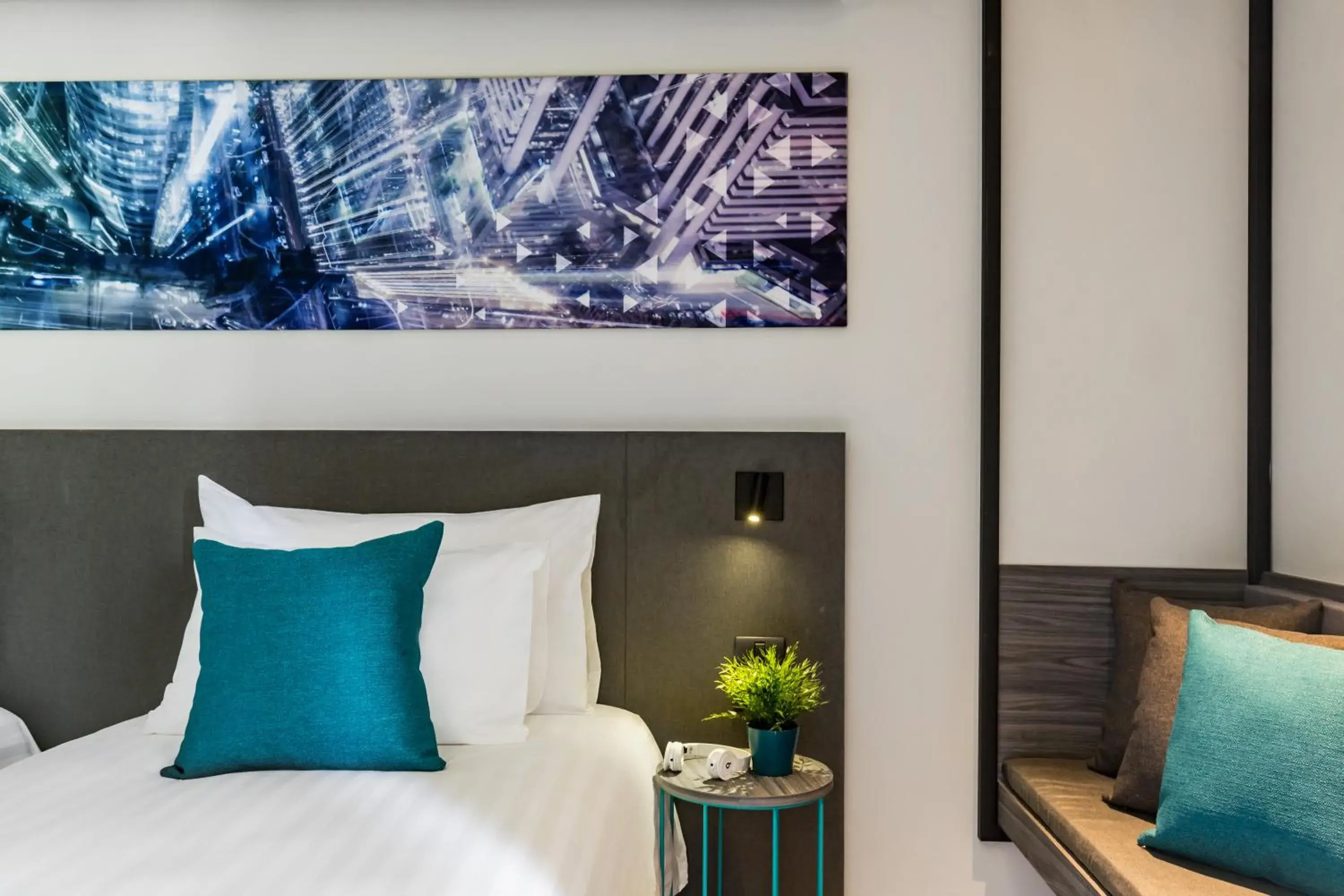 Decorative detail, Bed in Cross Vibe Bangkok Sukhumvit Decorative detail, Bed in Cross Vibe Bangkok Sukhumvit