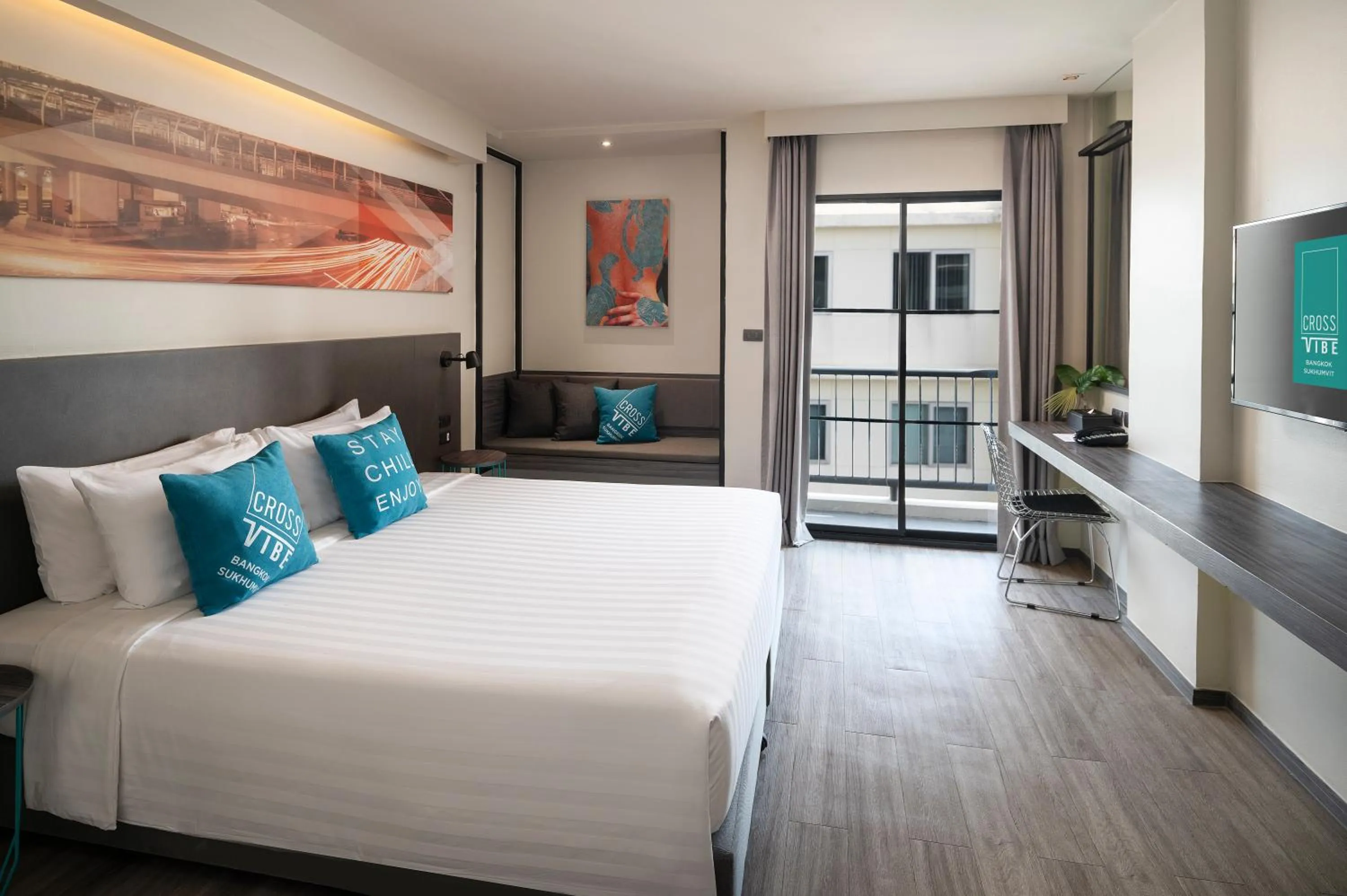 Bed in Cross Vibe Bangkok Sukhumvit