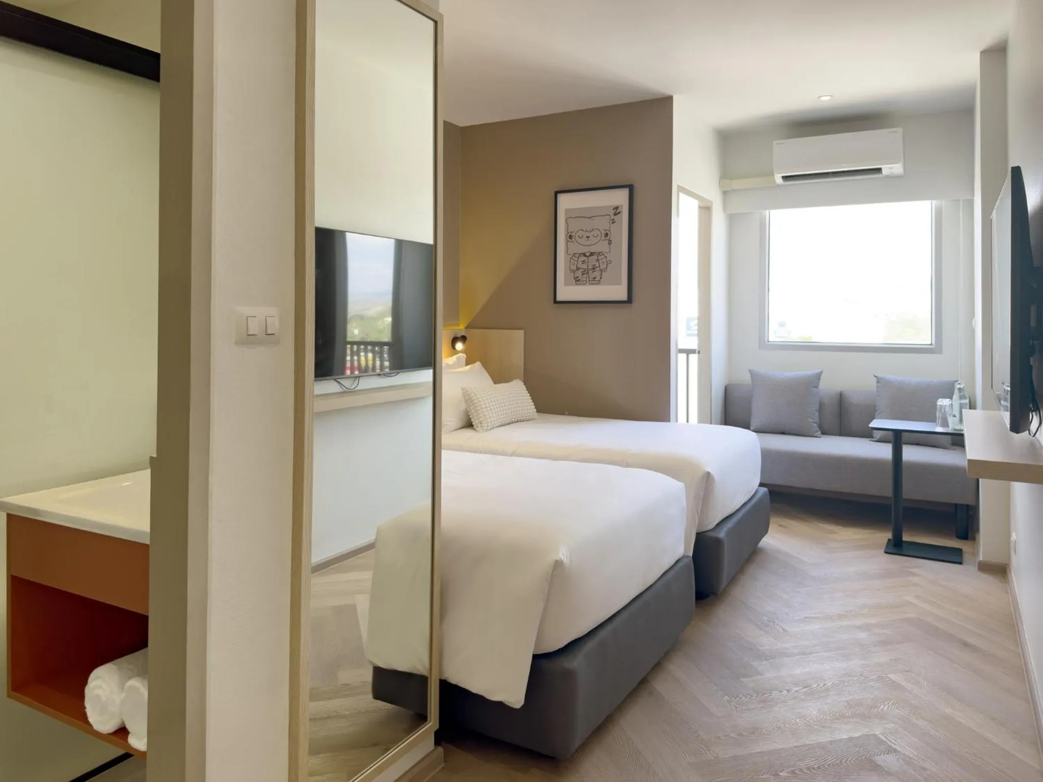 Bed in Fortune D Hotel Maesot