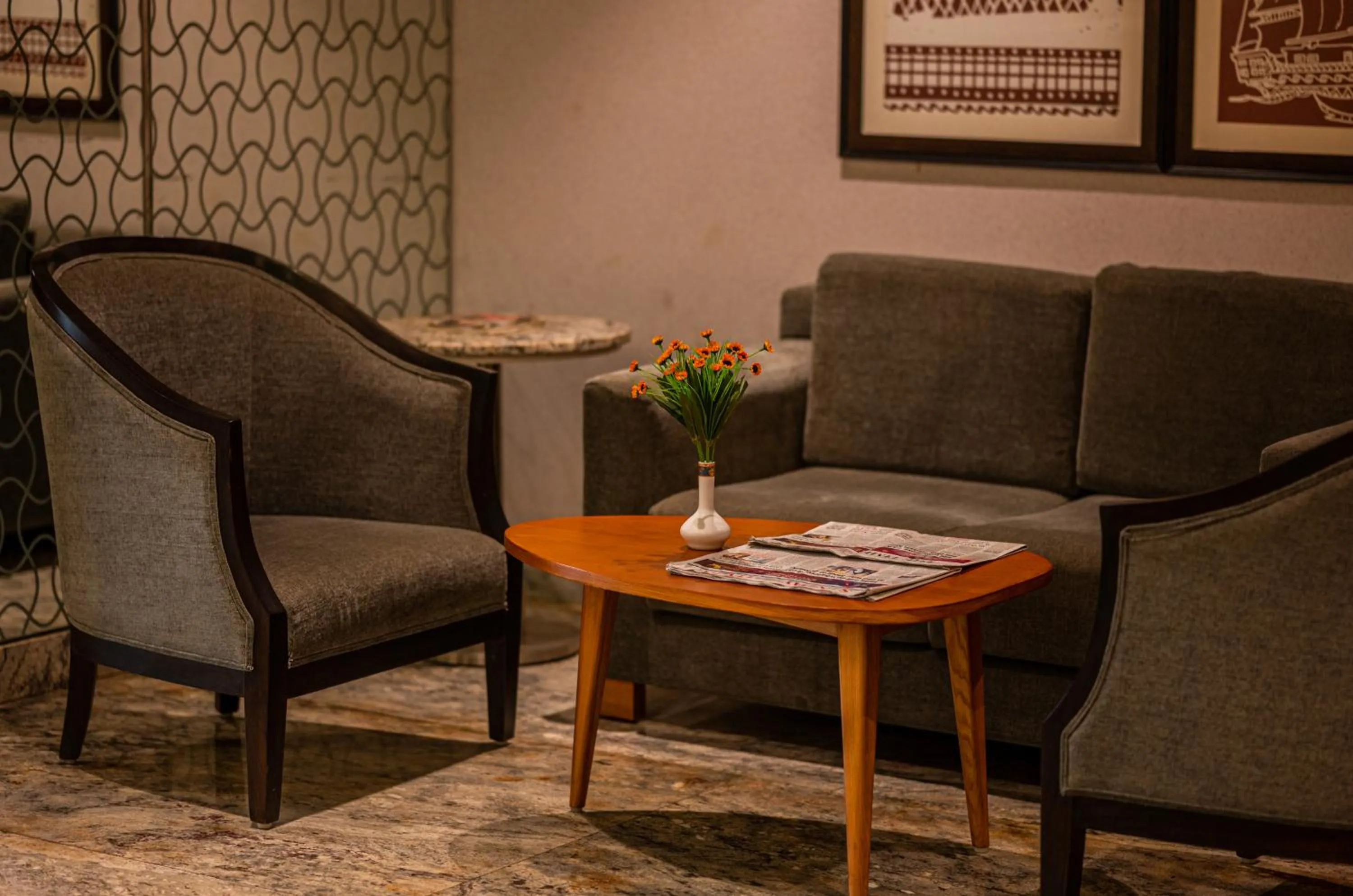 Lobby or reception in La Oasis by Meraden ,Goa