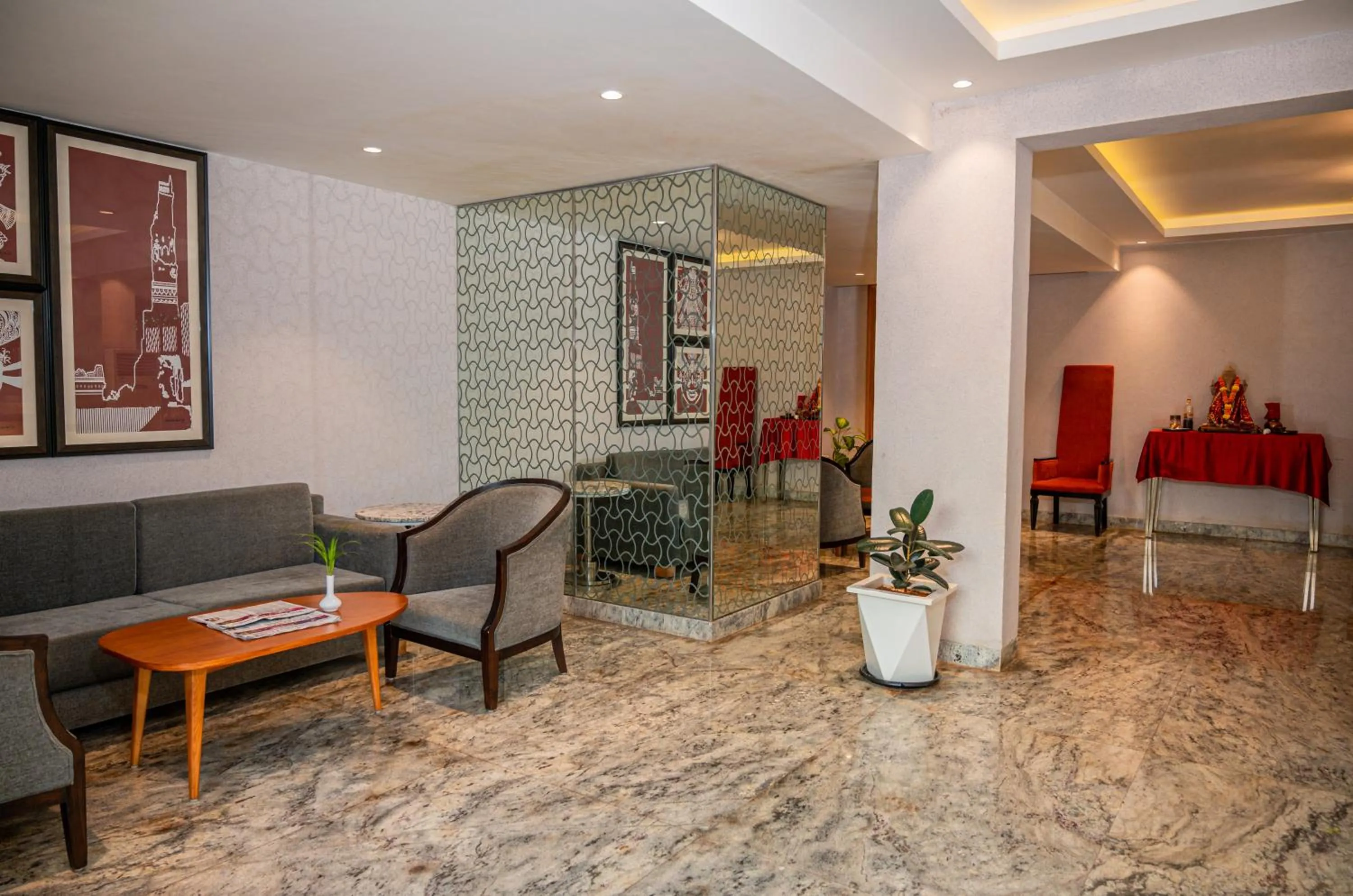 Lobby or reception in La Oasis by Meraden ,Goa