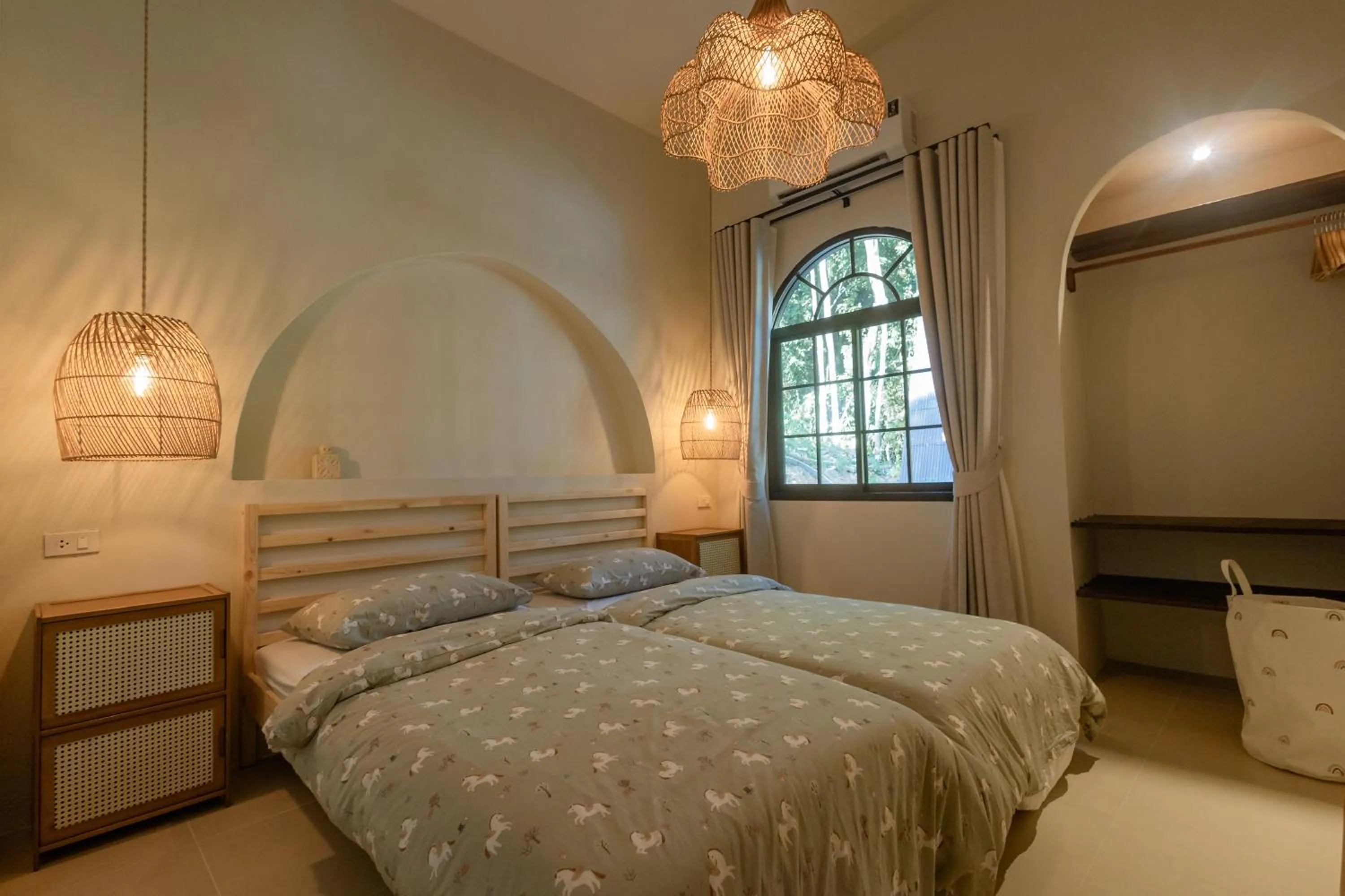 Bed in Indie Beach Bungalows