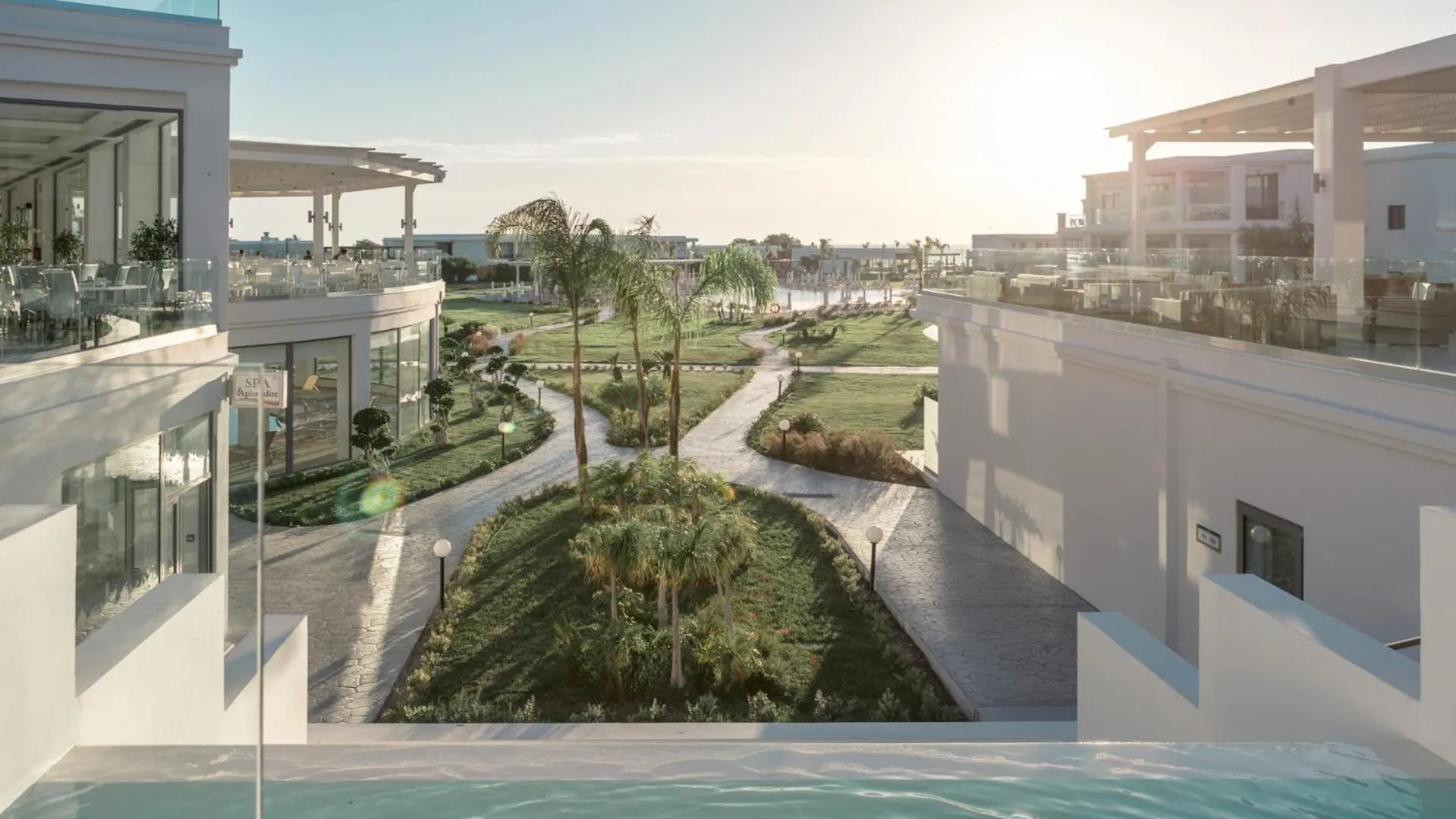 Garden view in Asterias Beach Resort