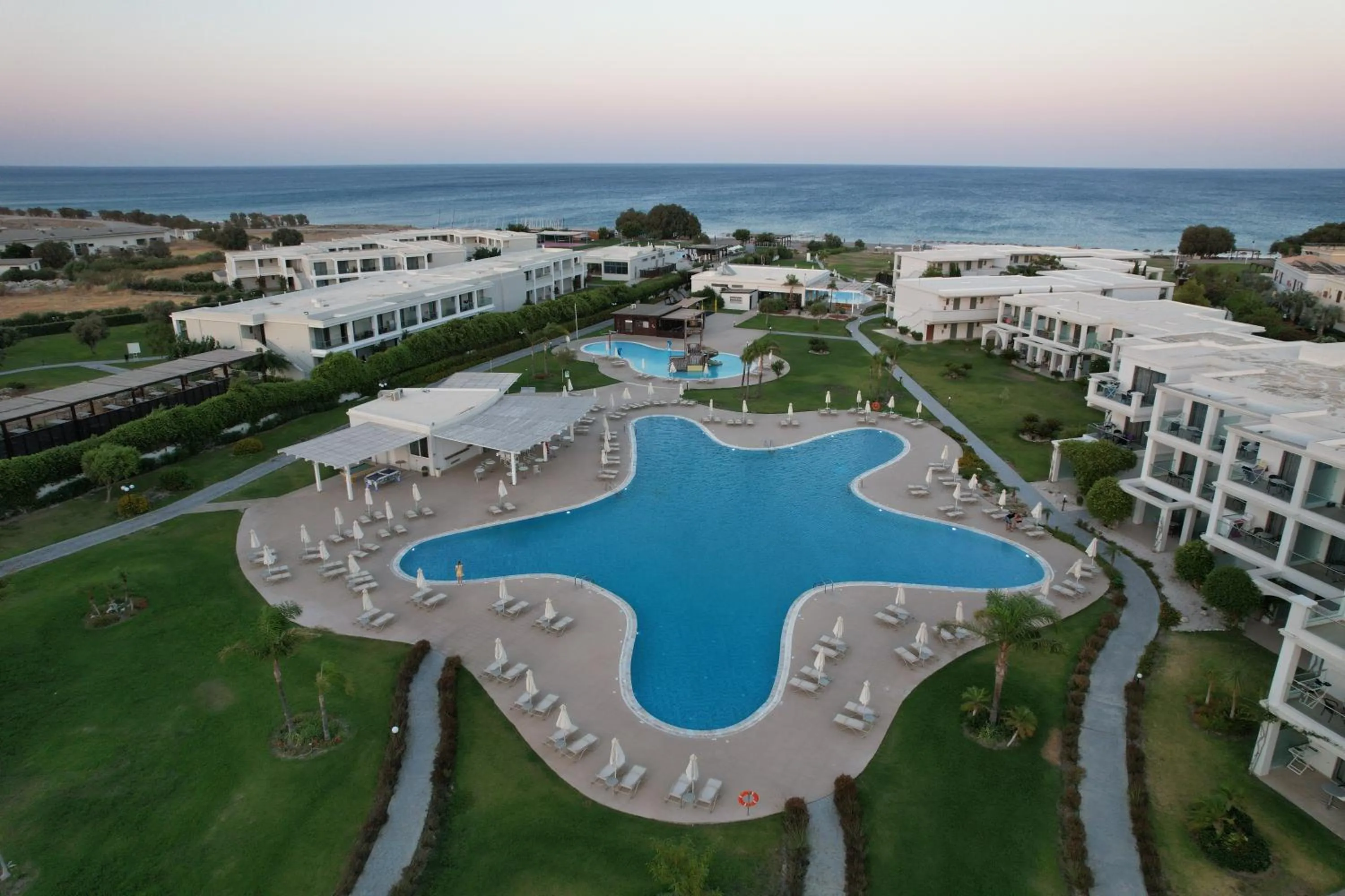 Pool view in Asterias Beach Resort
