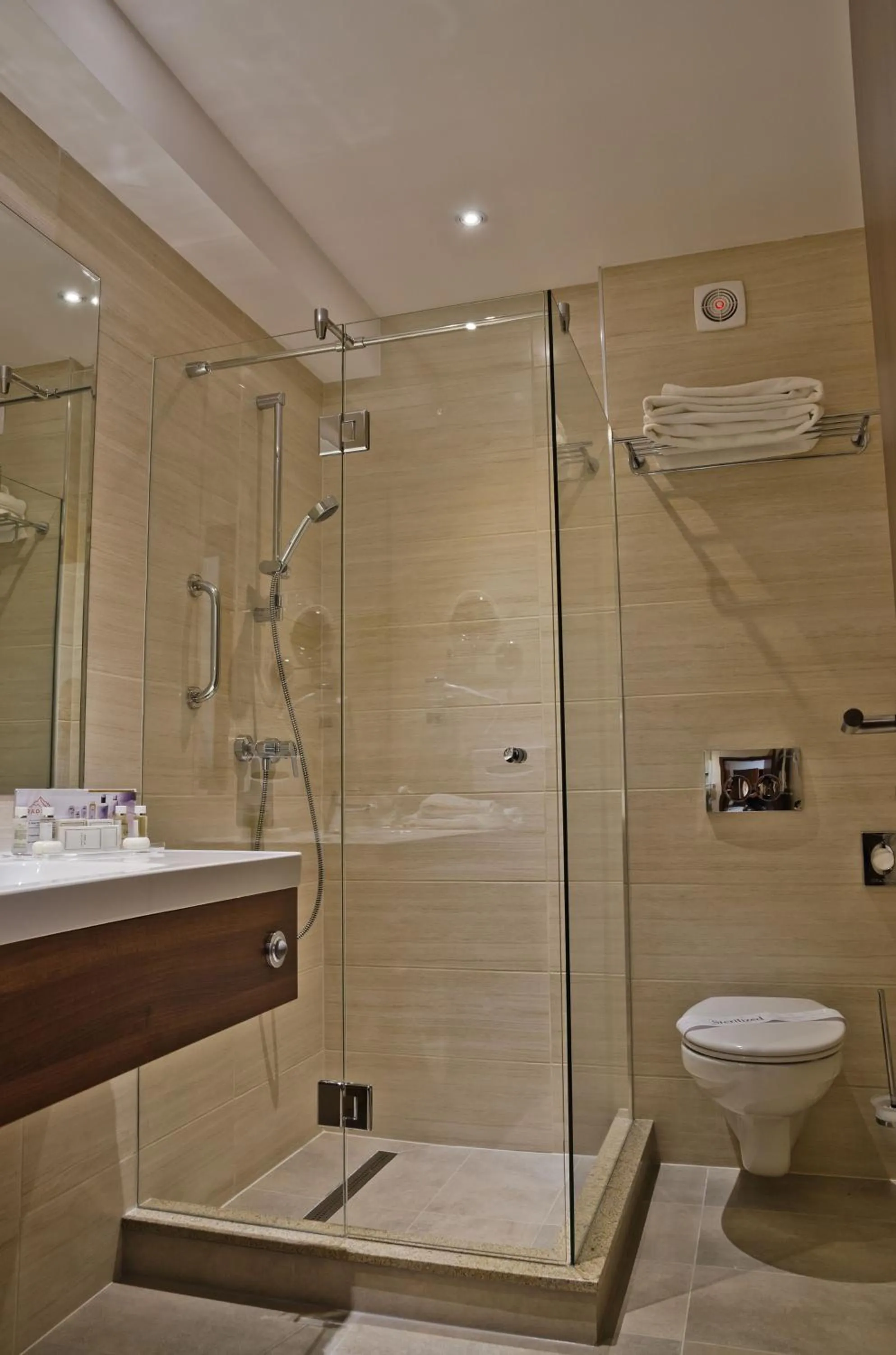 Shower in Radsor Hotel