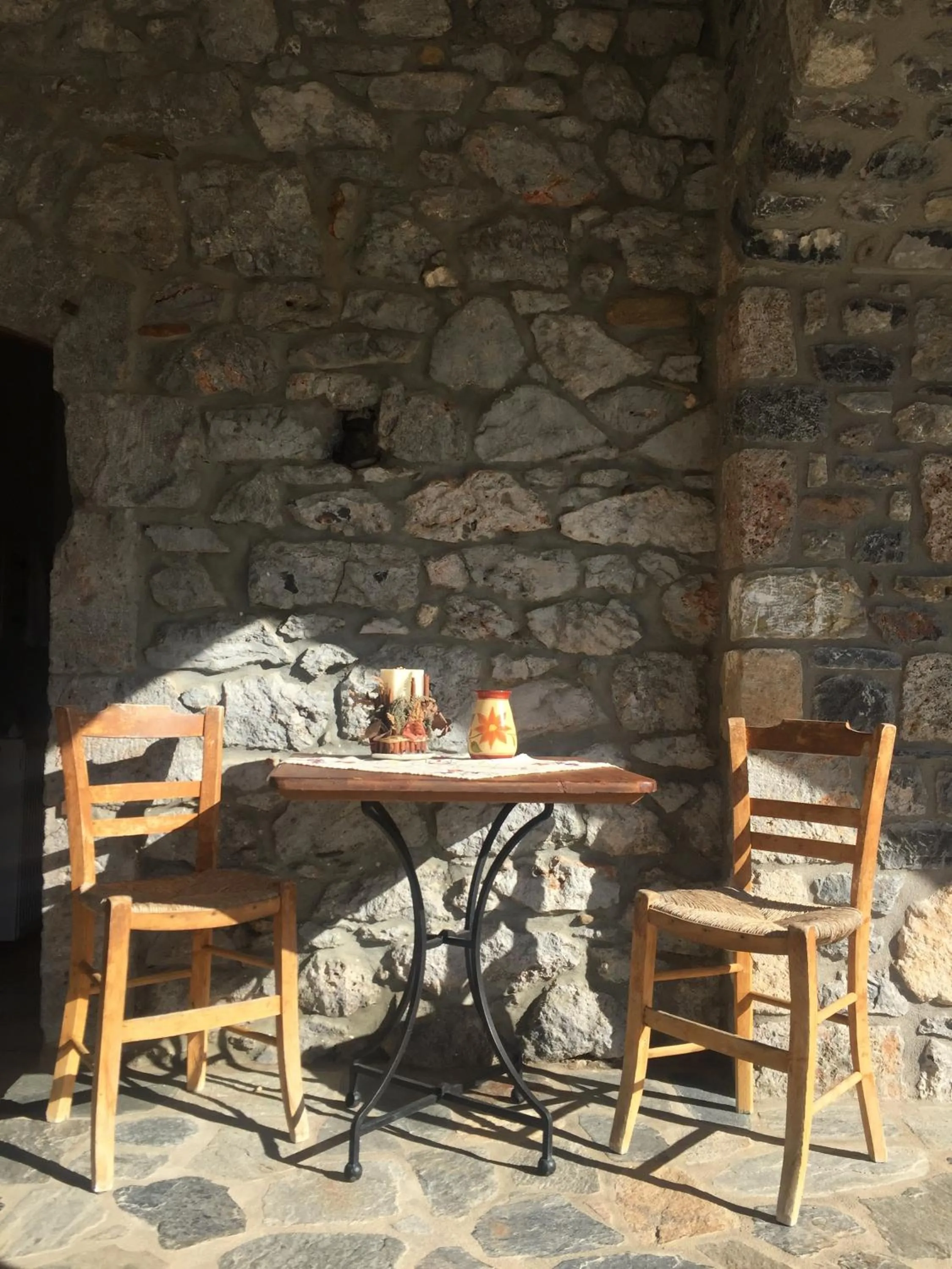Patio in Stephania's Stone House