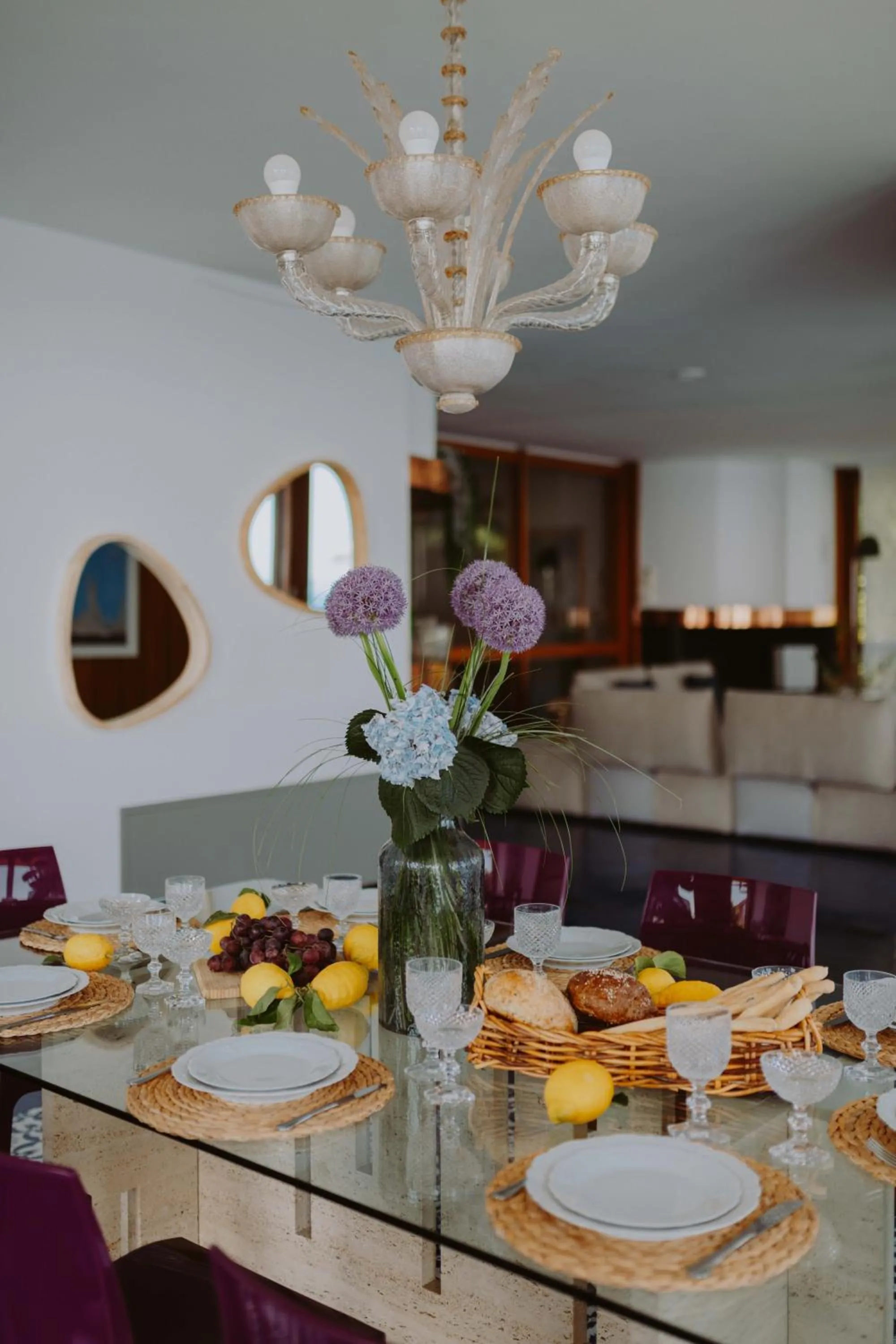 Dining area in Holiday Garda Villa Dolcelago Lake Front
