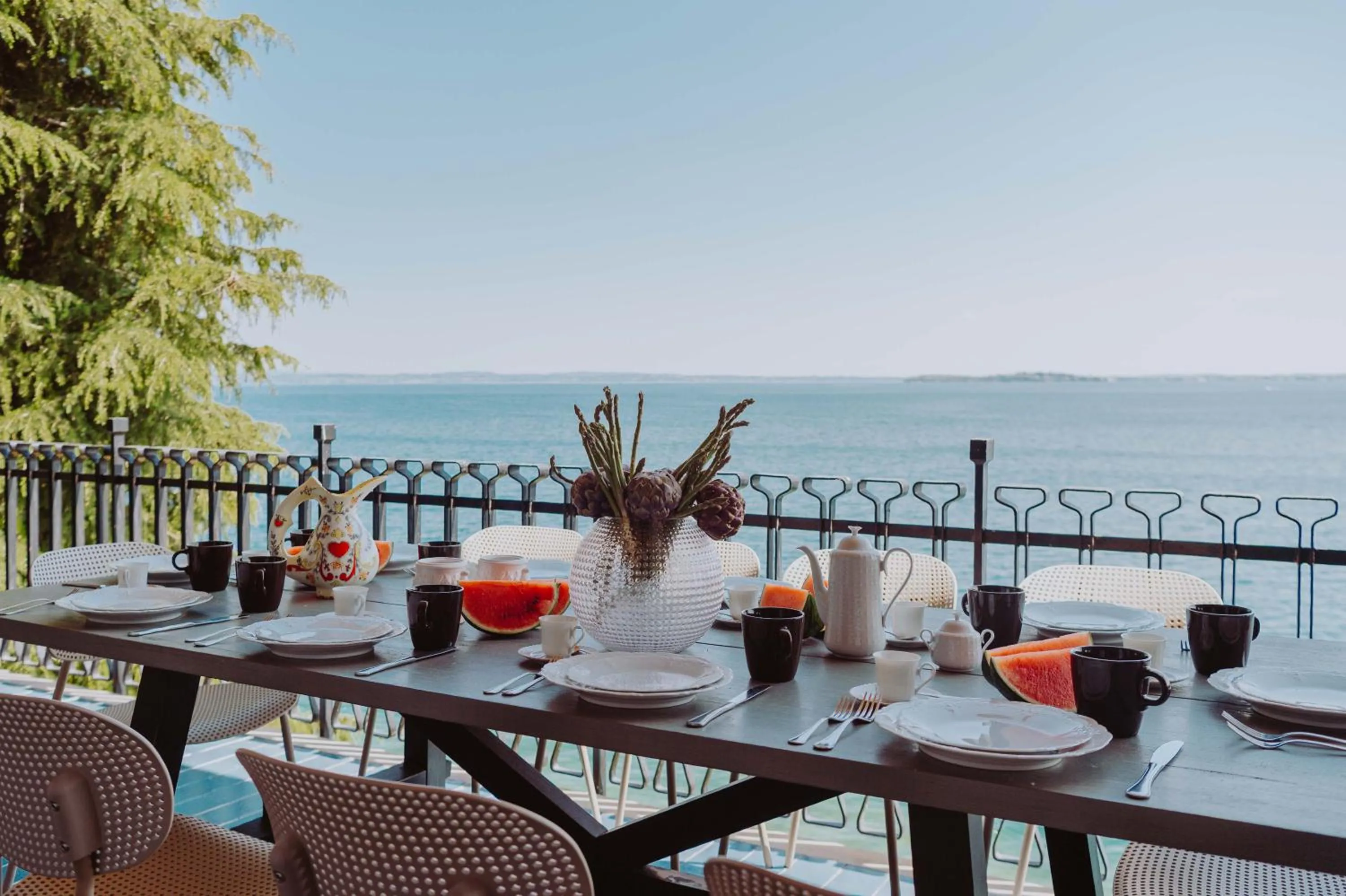 Balcony/Terrace in Holiday Garda Villa Dolcelago Lake Front