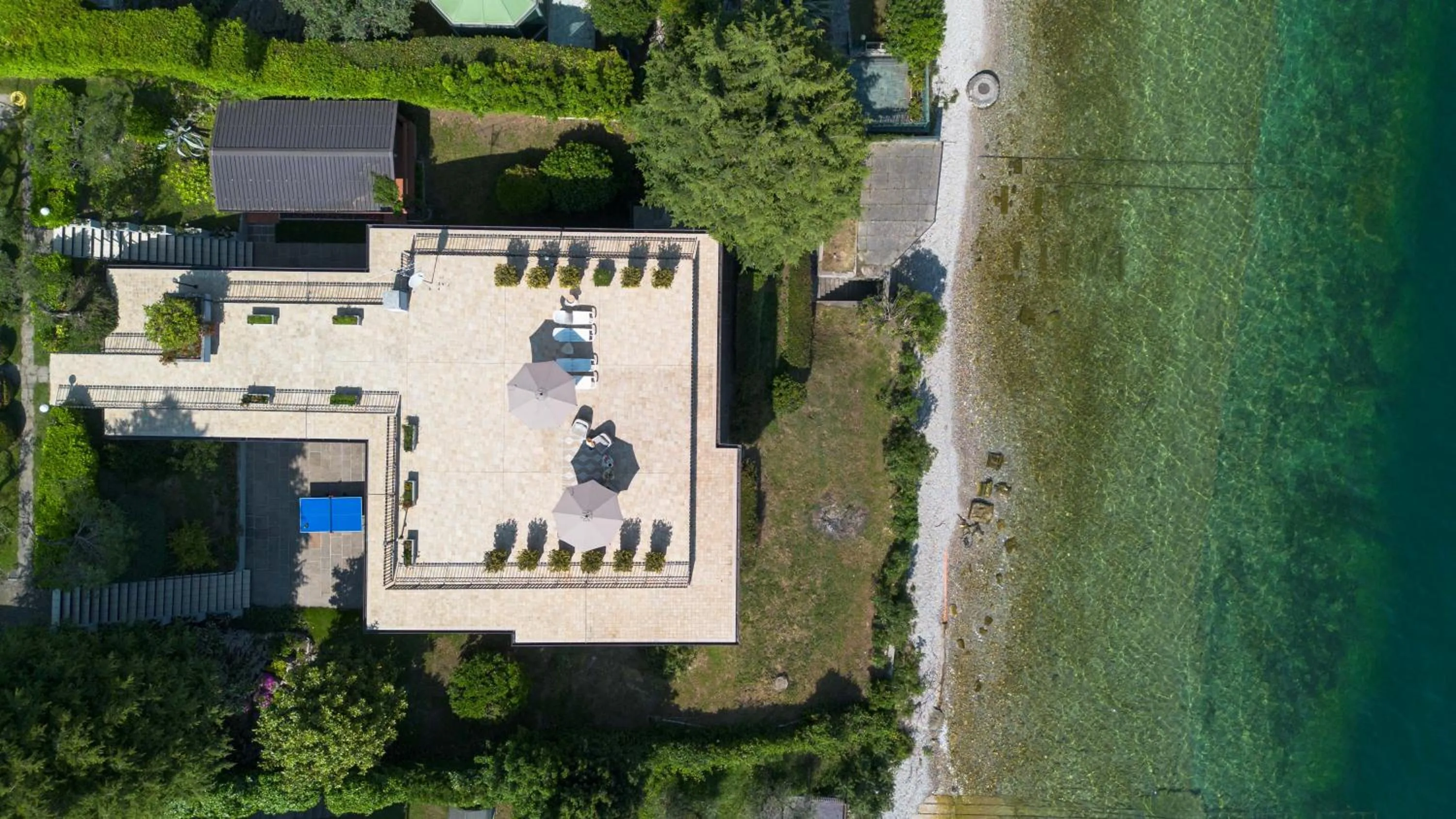 Bird's eye view in Holiday Garda Villa Dolcelago Lake Front
