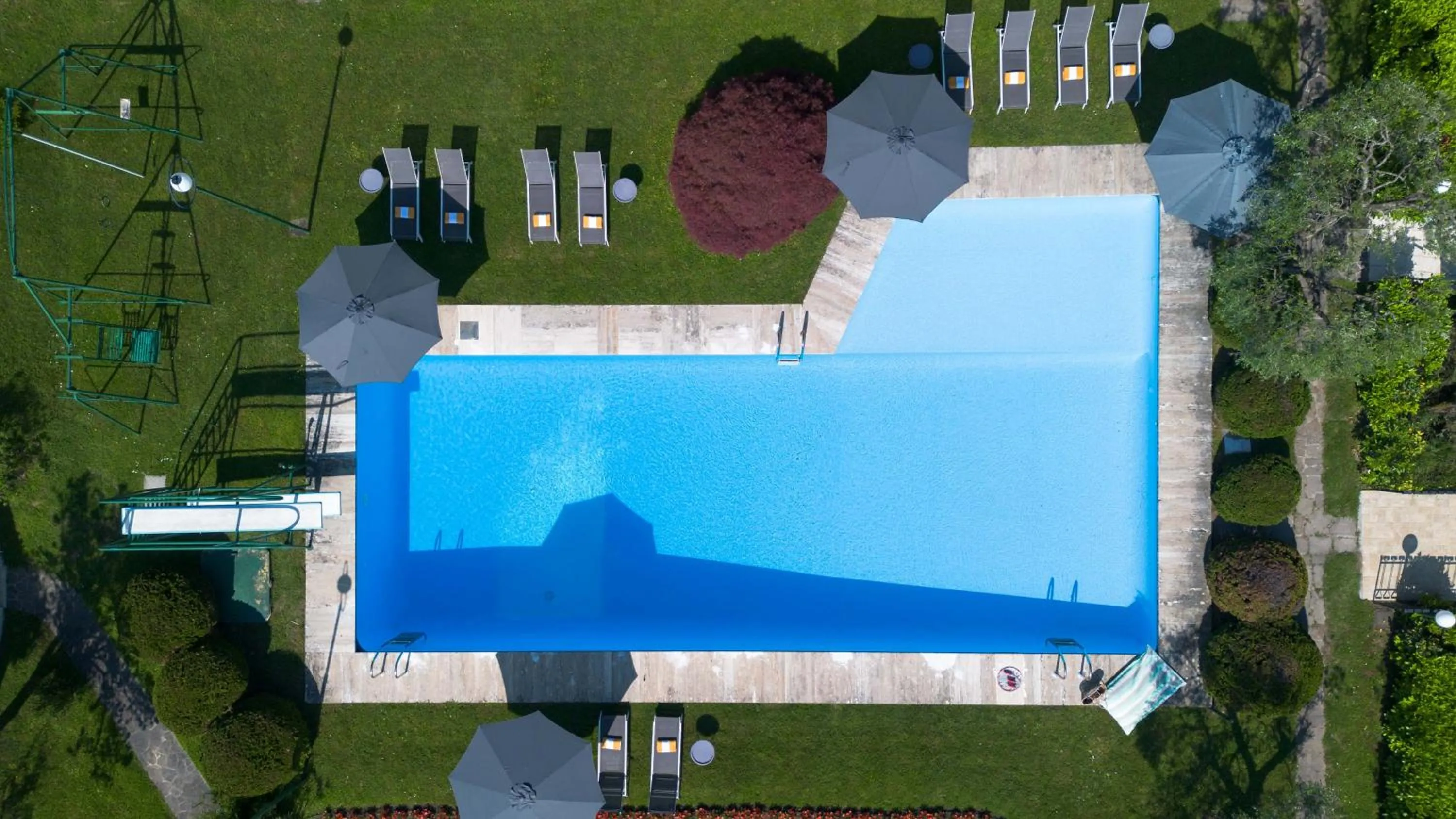 Bird's eye view in Holiday Garda Villa Dolcelago Lake Front