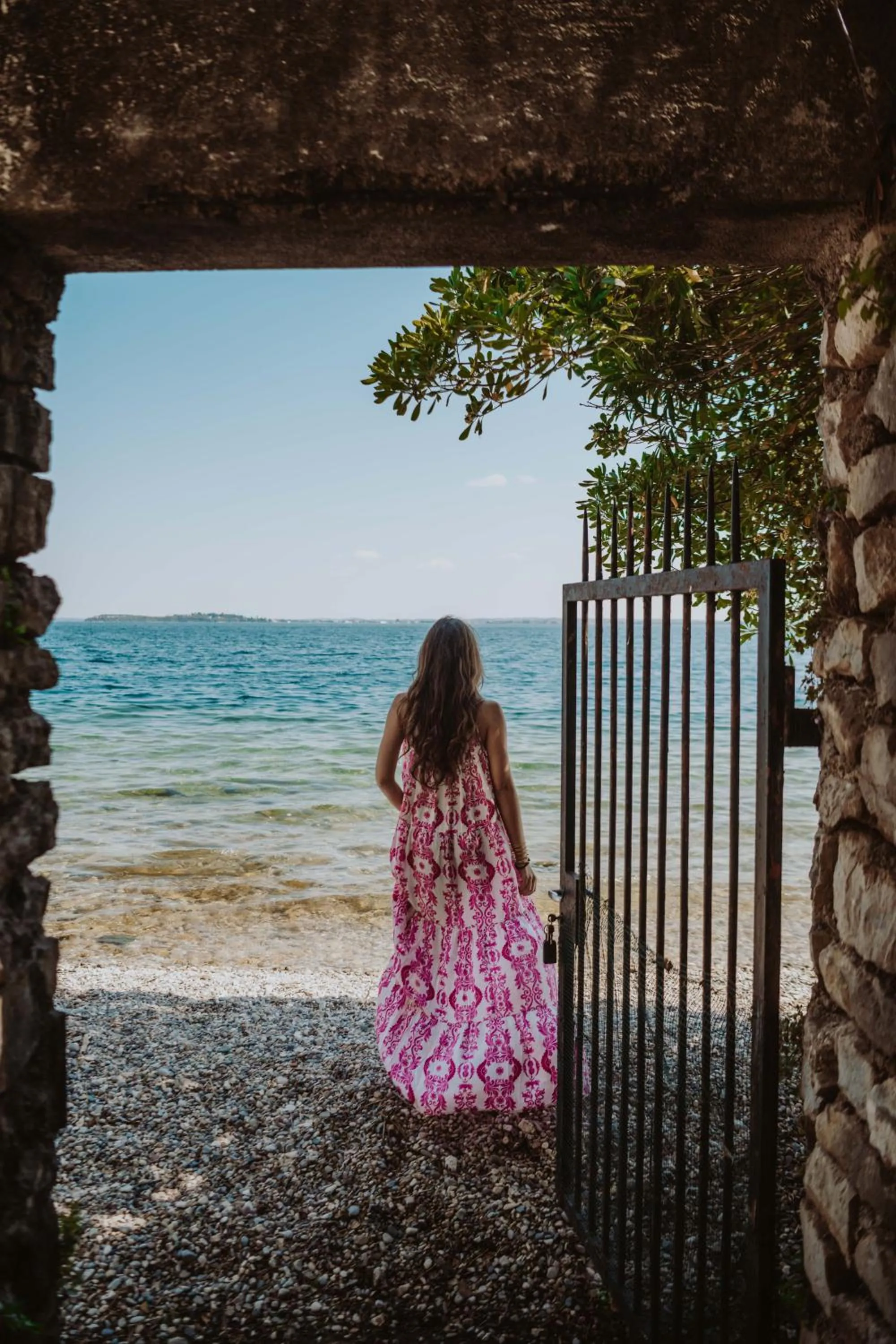 Beach in Holiday Garda Villa Dolcelago Lake Front