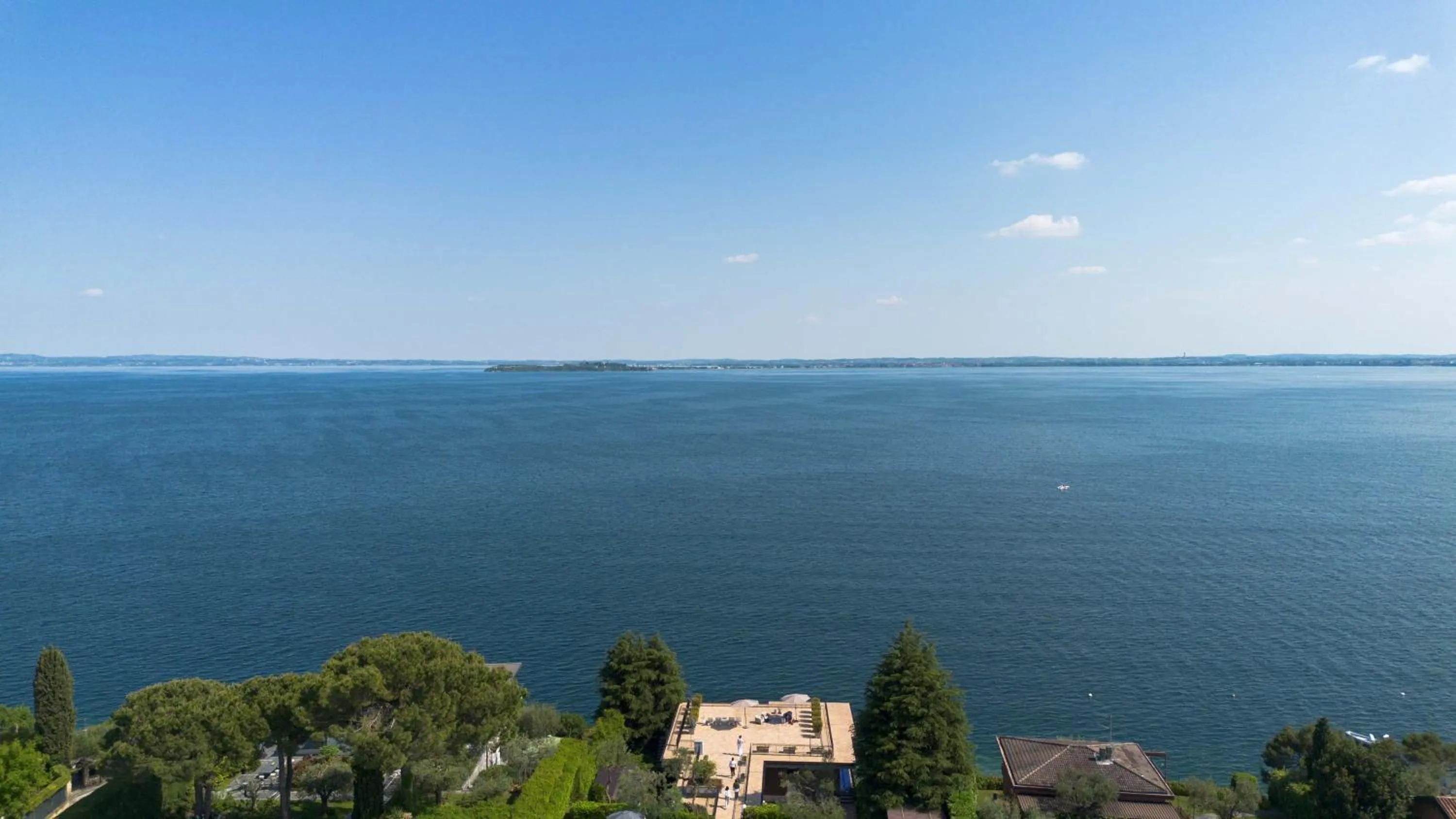 Bird's eye view in Holiday Garda Villa Dolcelago Lake Front