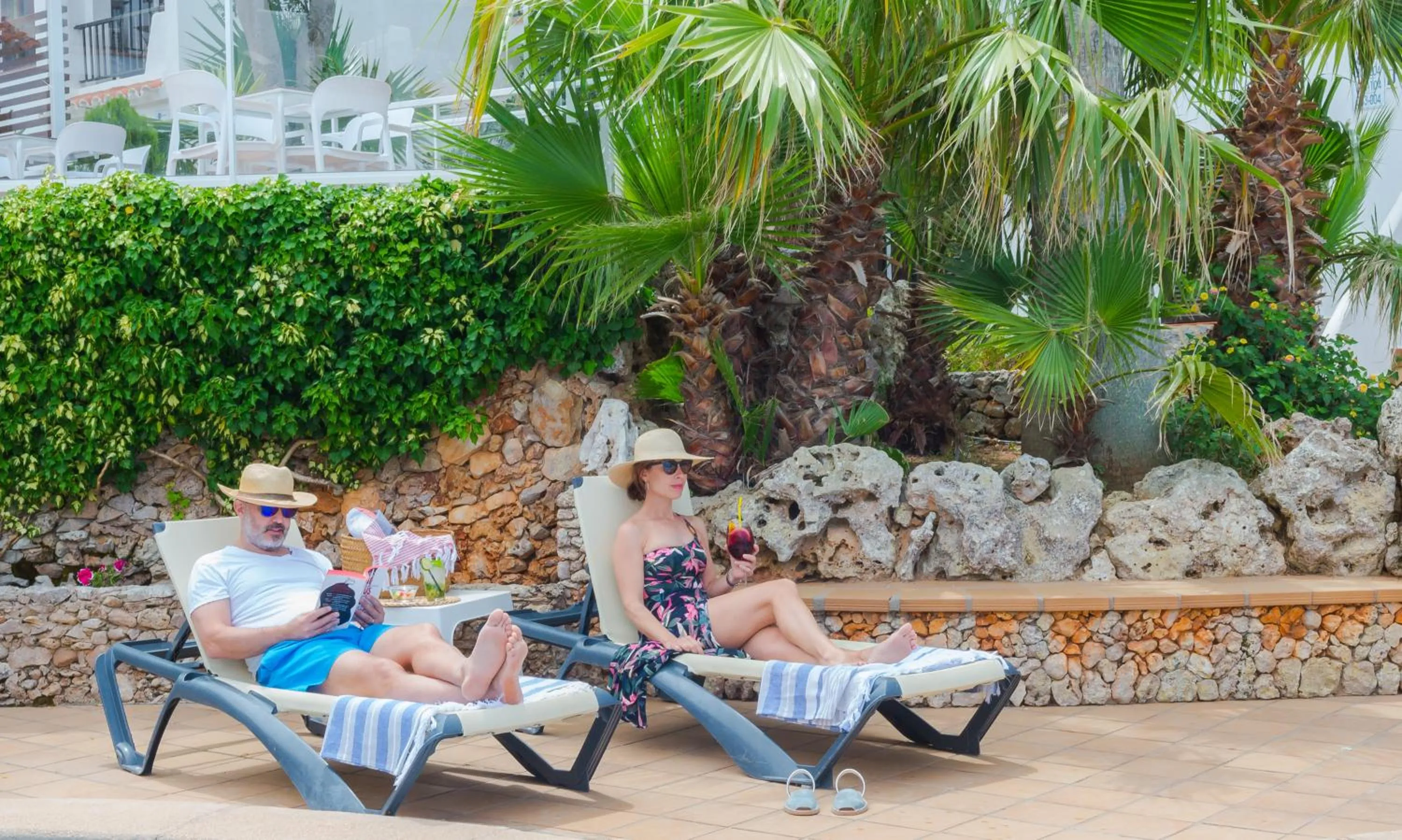 Patio in Aparthotel Nelva Resort