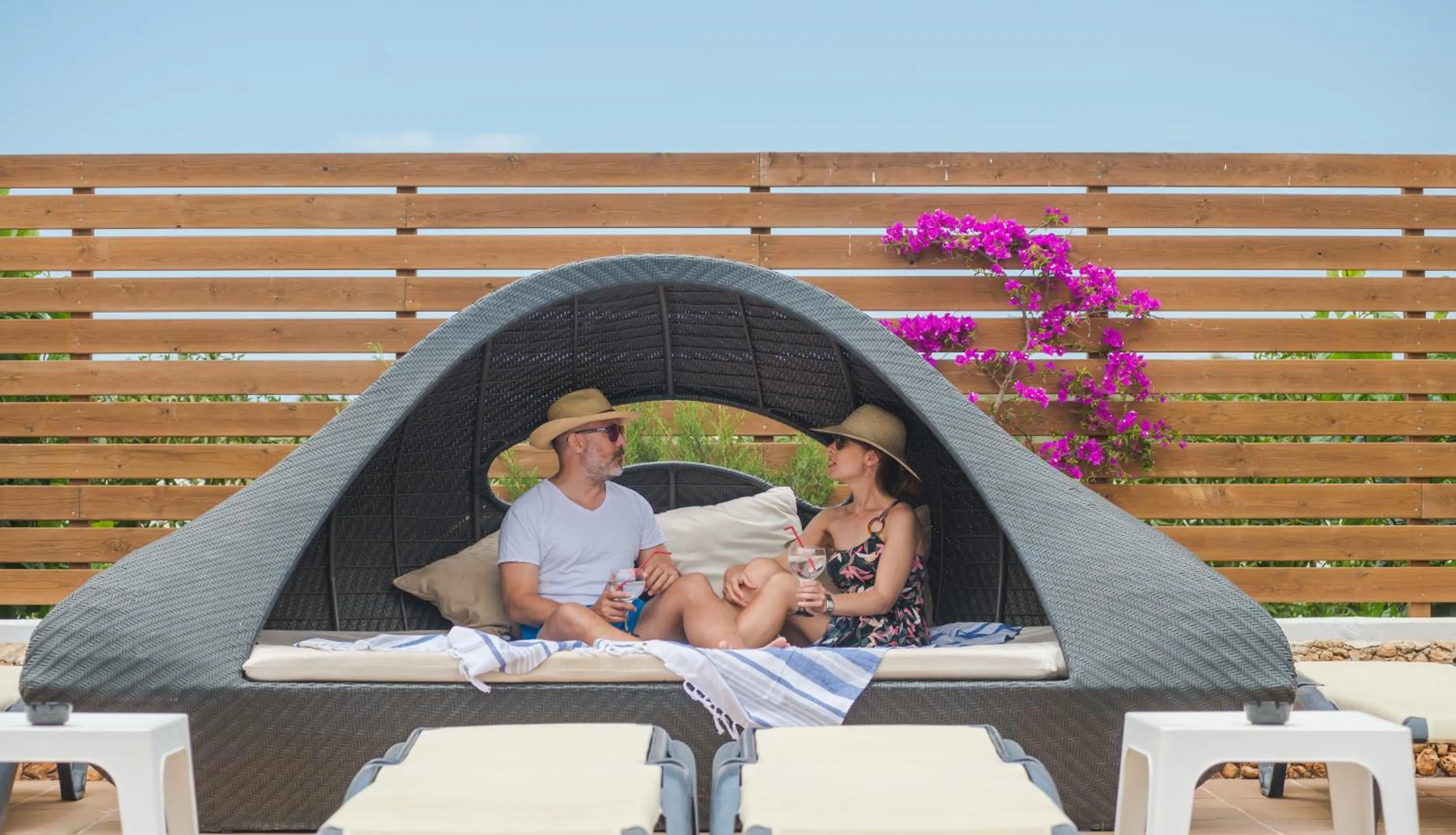 Patio in Aparthotel Nelva Resort