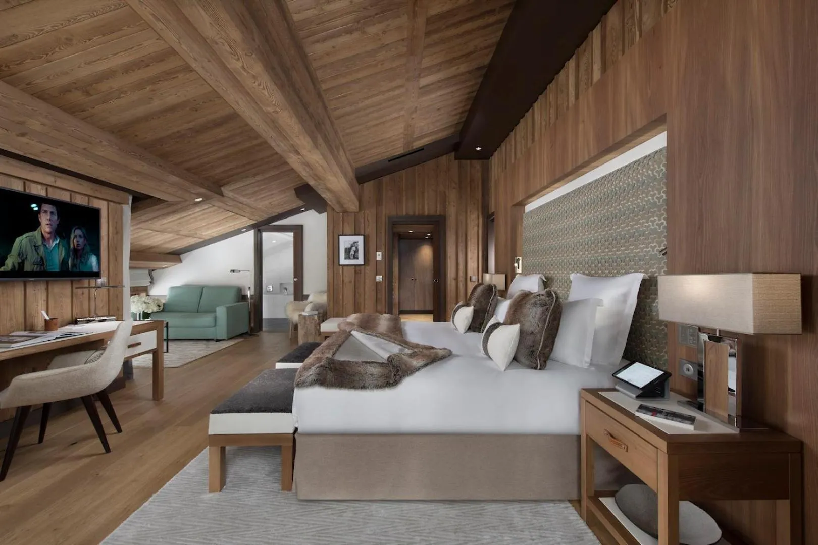 Photo of the whole room, Bed in Hôtel Barrière Les Neiges Courchevel