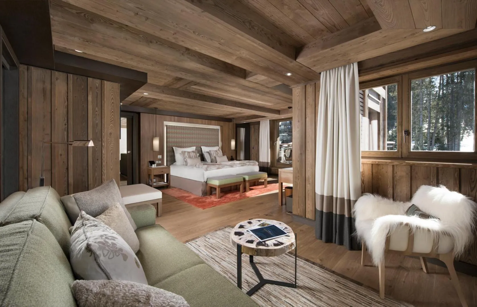 Photo of the whole room, Bed in Hôtel Barrière Les Neiges Courchevel