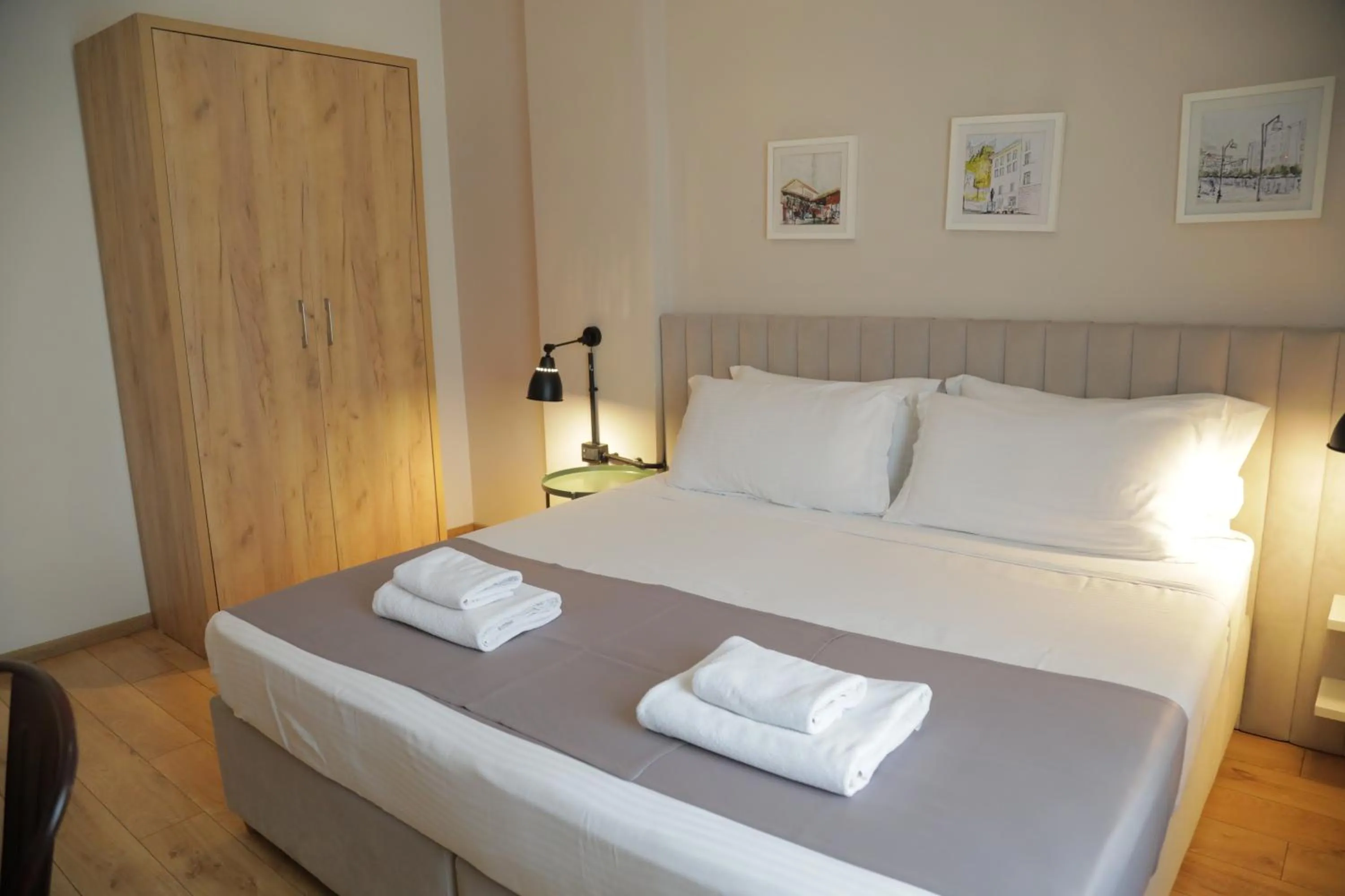 Bed in Oda Hotel Tirana