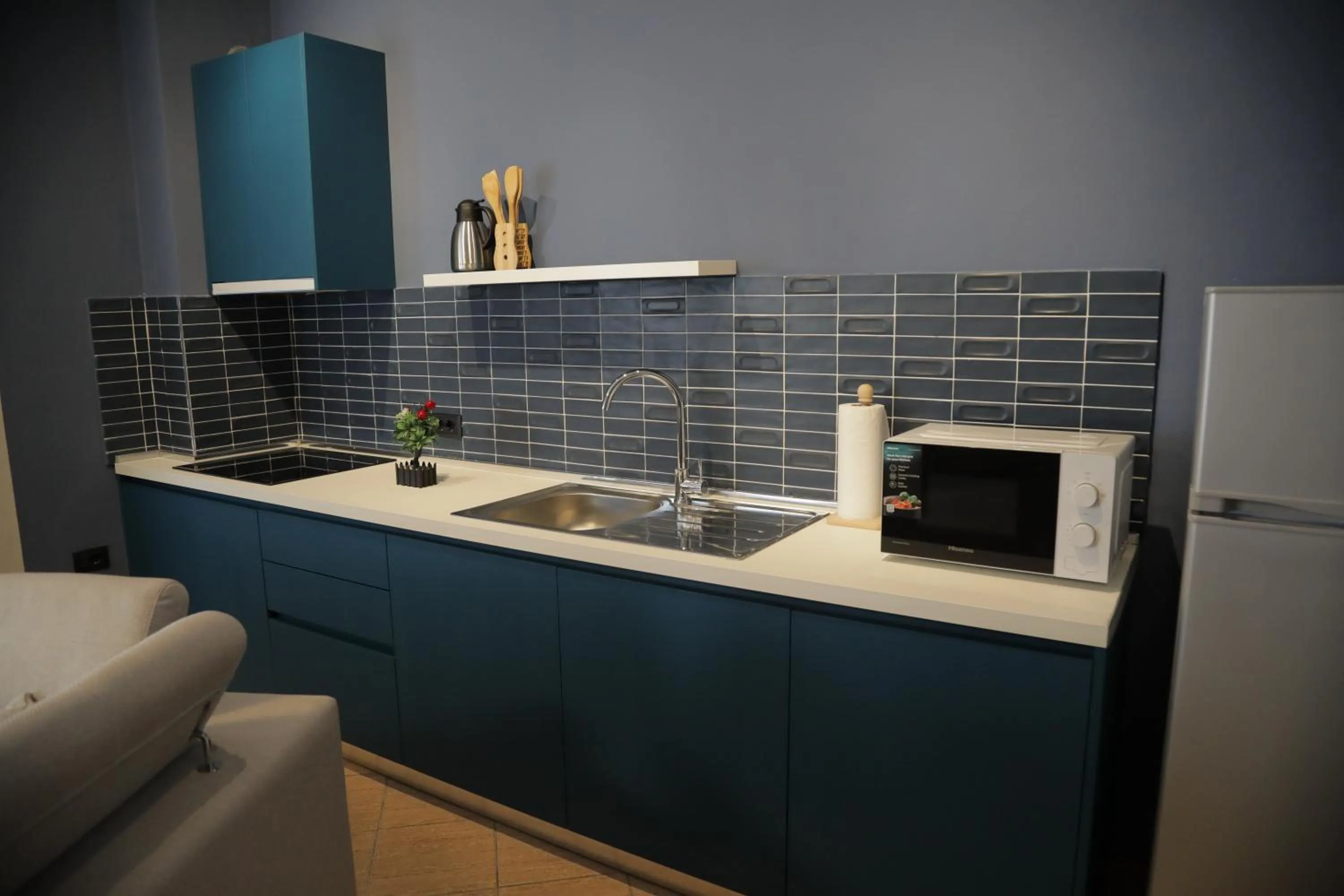 Seating area in Oda Hotel Tirana