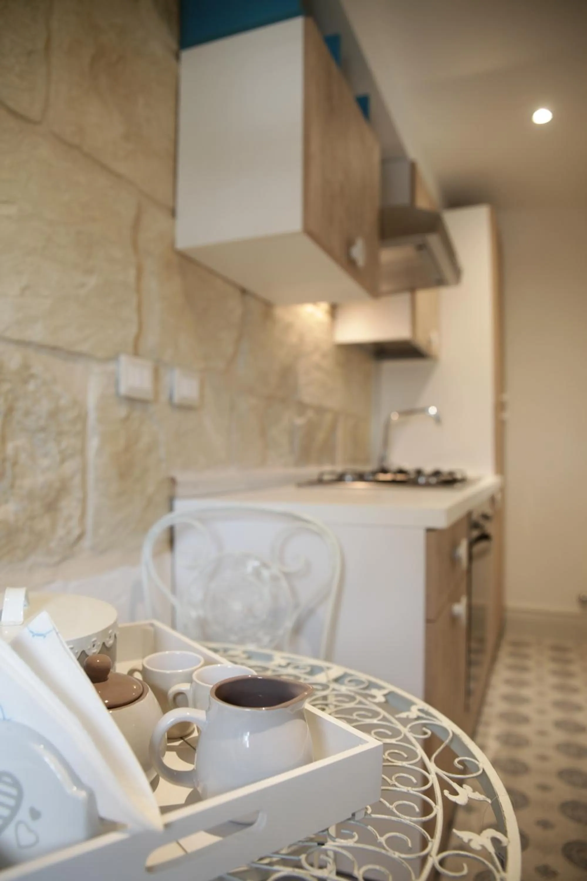 Kitchen or kitchenette in Palazzo Mandurino luxury relais