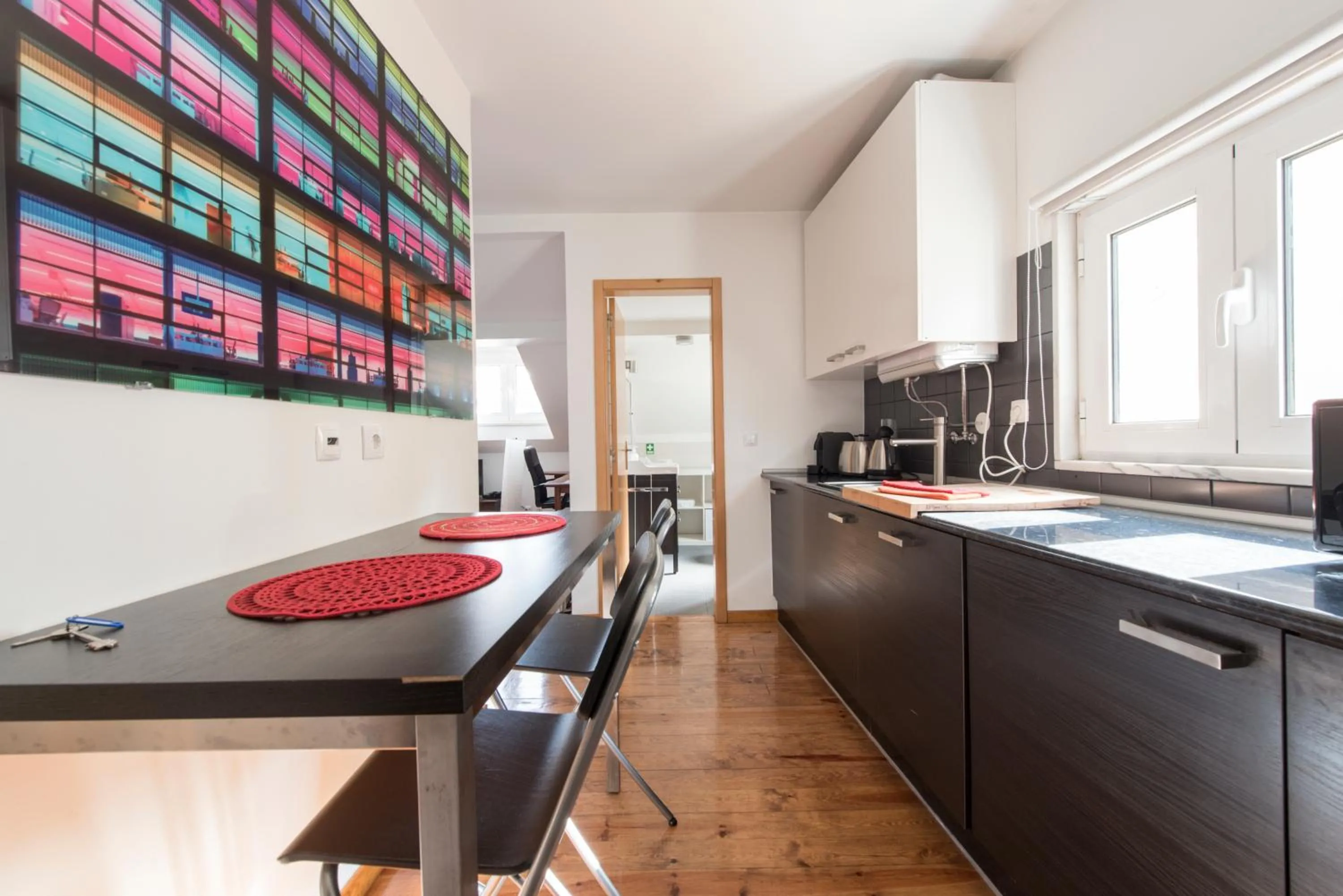 Kitchen or kitchenette in Cozy apartment in Bairro Alto