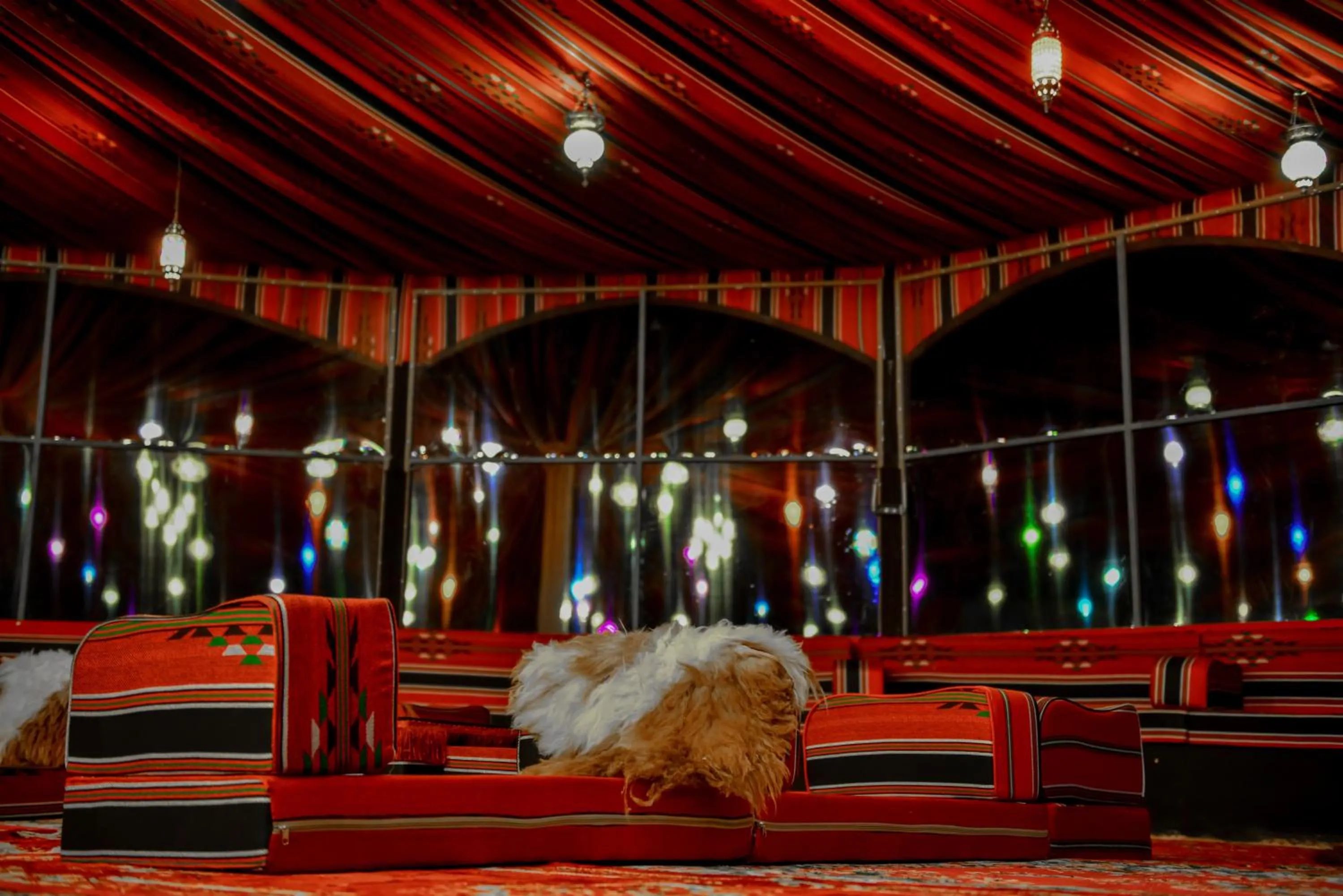 Seating area in Little Petra Bedouin Camp