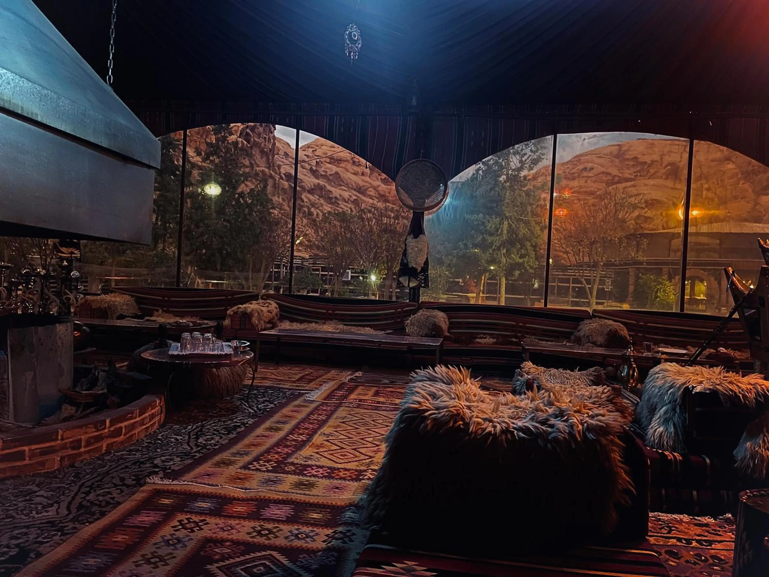 Seating area in Little Petra Bedouin Camp