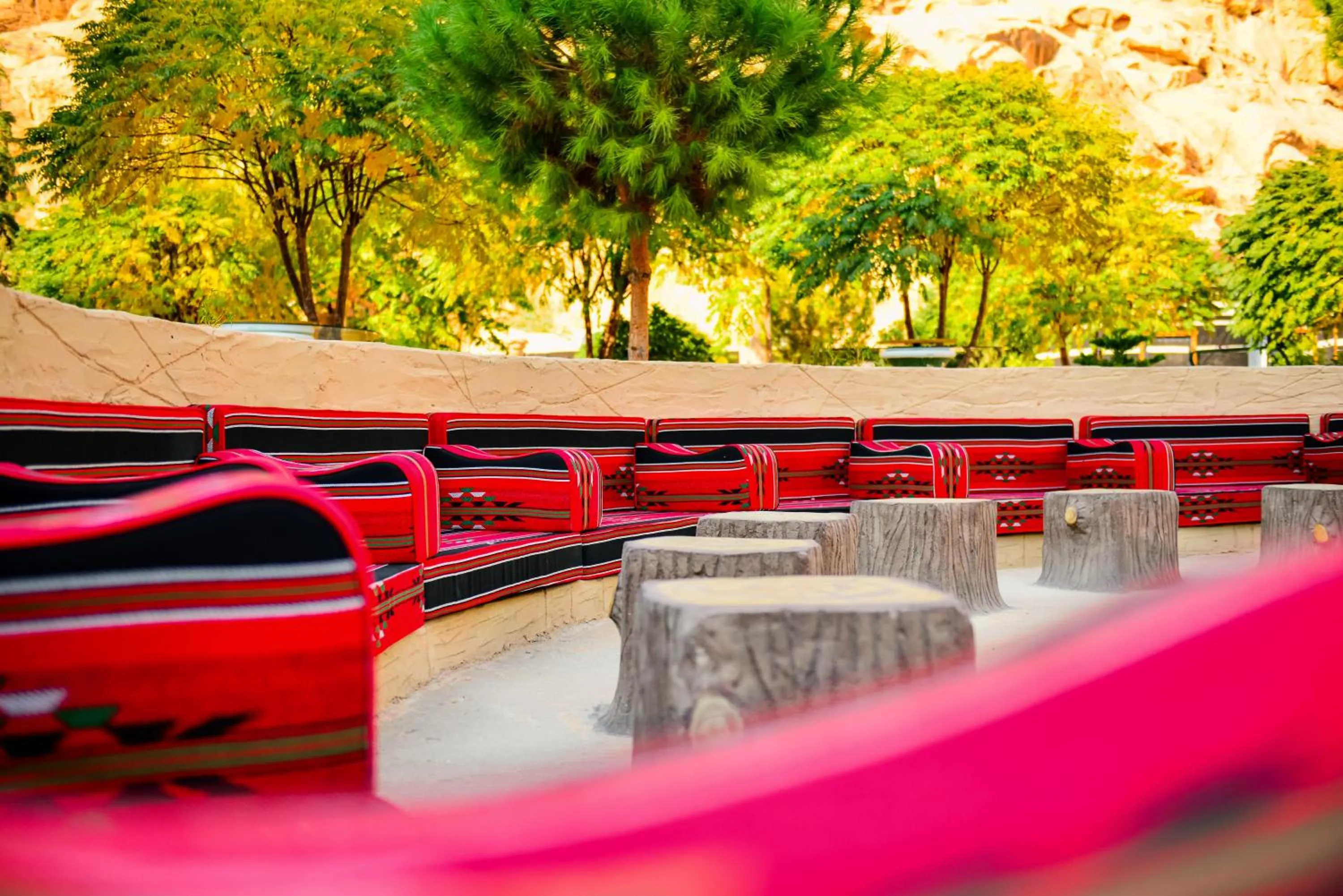 Seating area in Little Petra Bedouin Camp