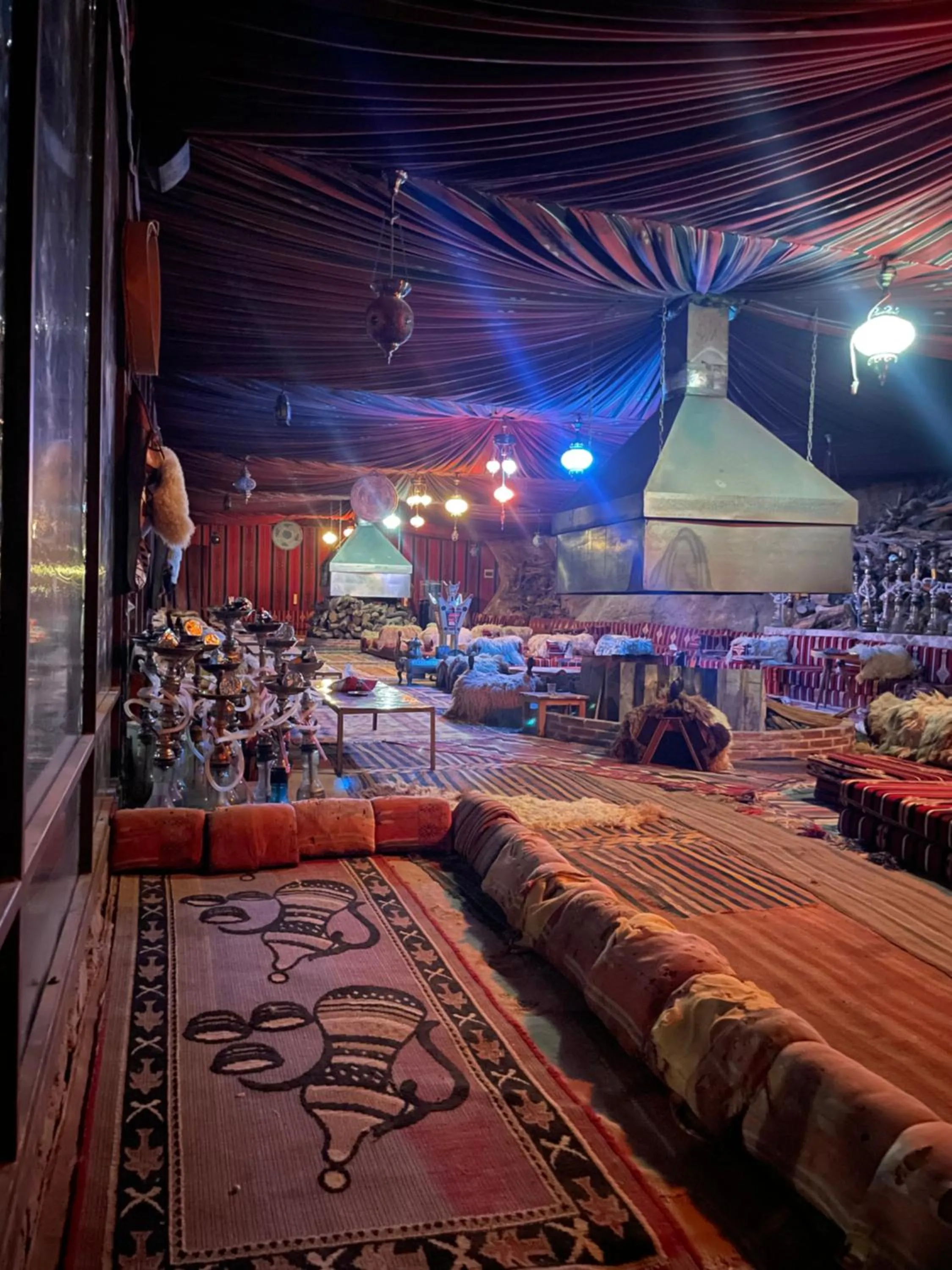 Seating area in Little Petra Bedouin Camp