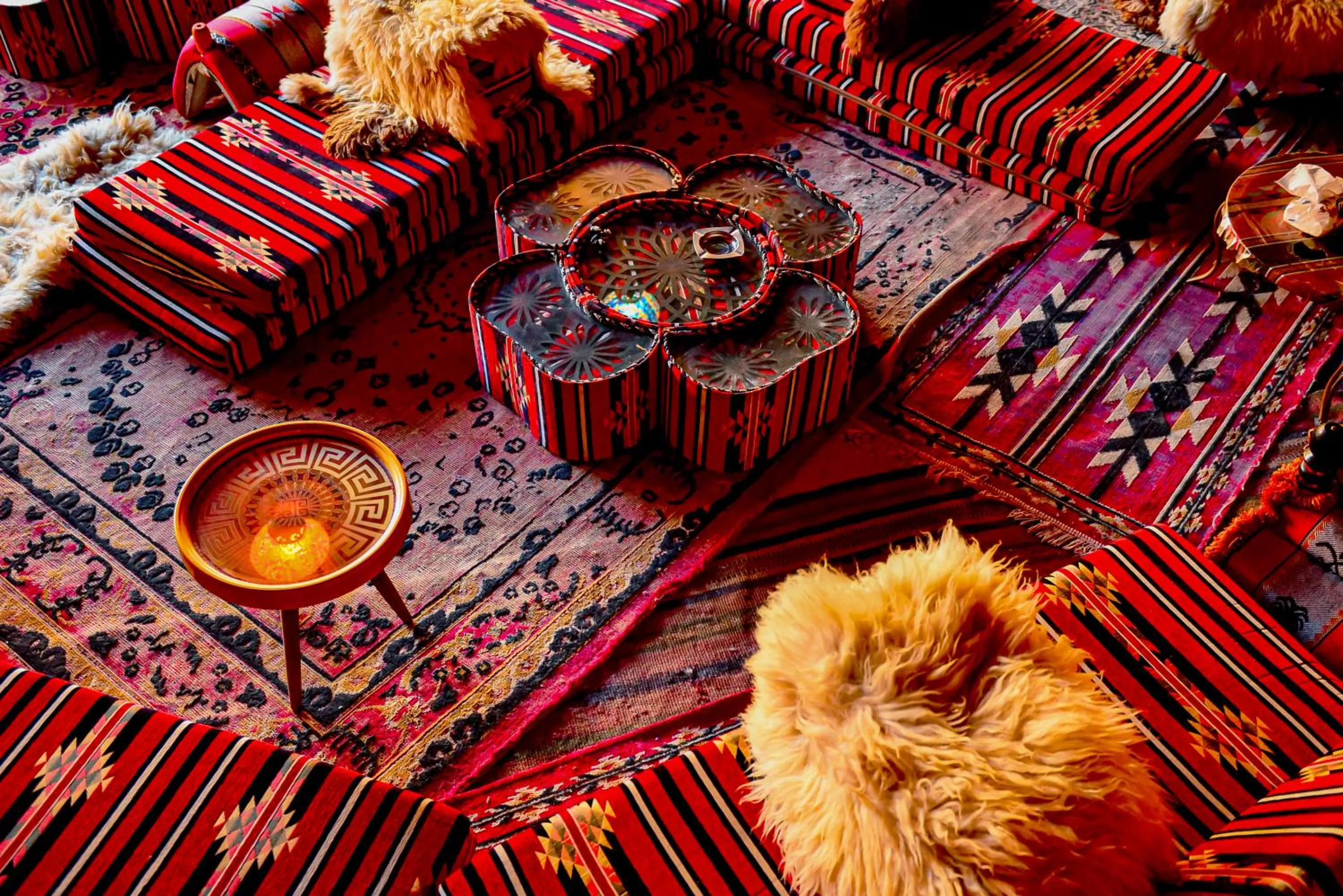 Seating area in Little Petra Bedouin Camp