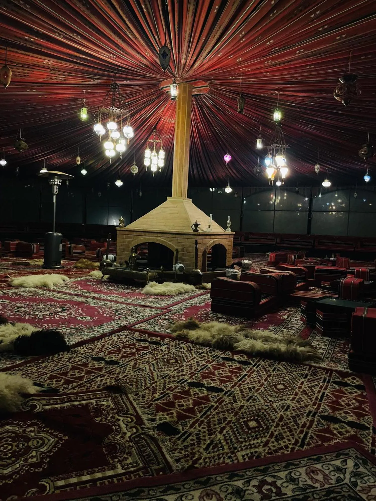Seating area in Little Petra Bedouin Camp