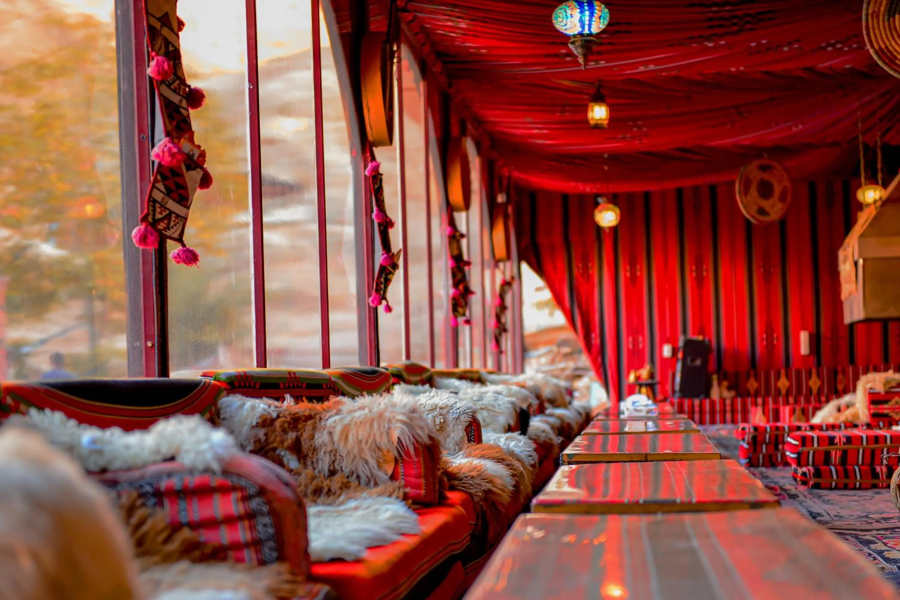 Seating area in Little Petra Bedouin Camp