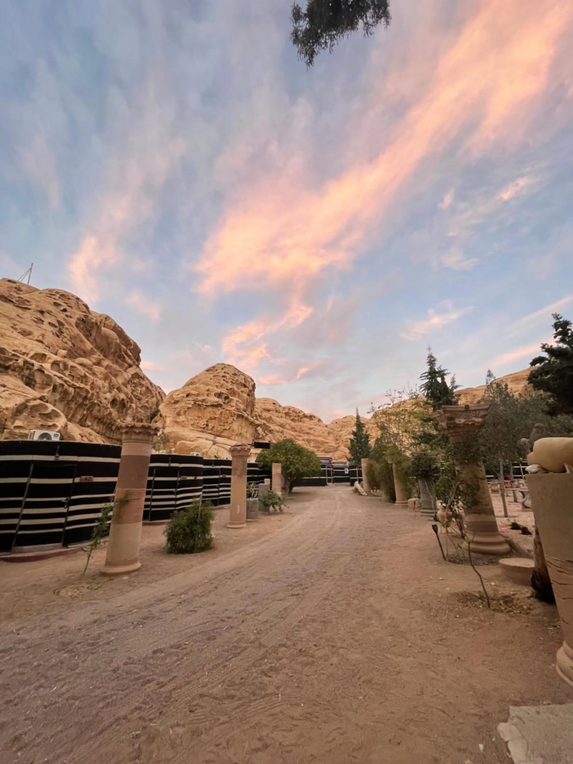 Natural landscape in Little Petra Bedouin Camp