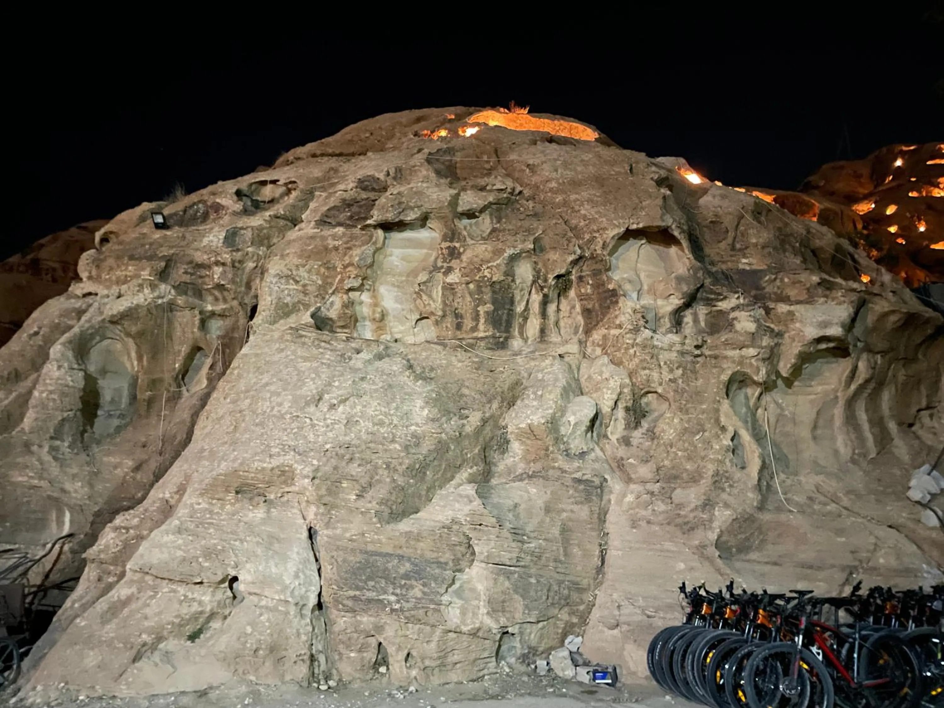 Landmark view in Little Petra Bedouin Camp