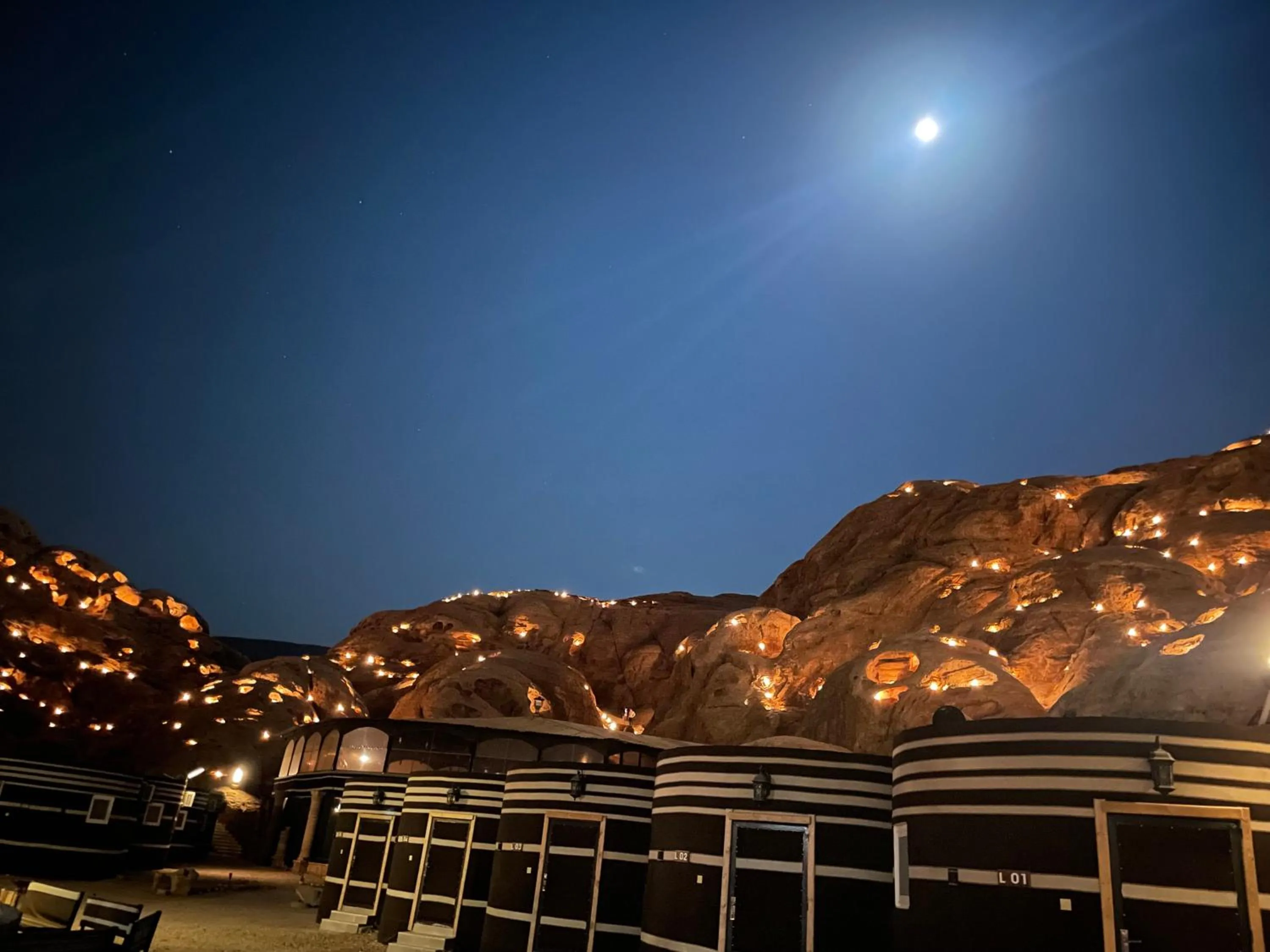 Natural landscape in Little Petra Bedouin Camp