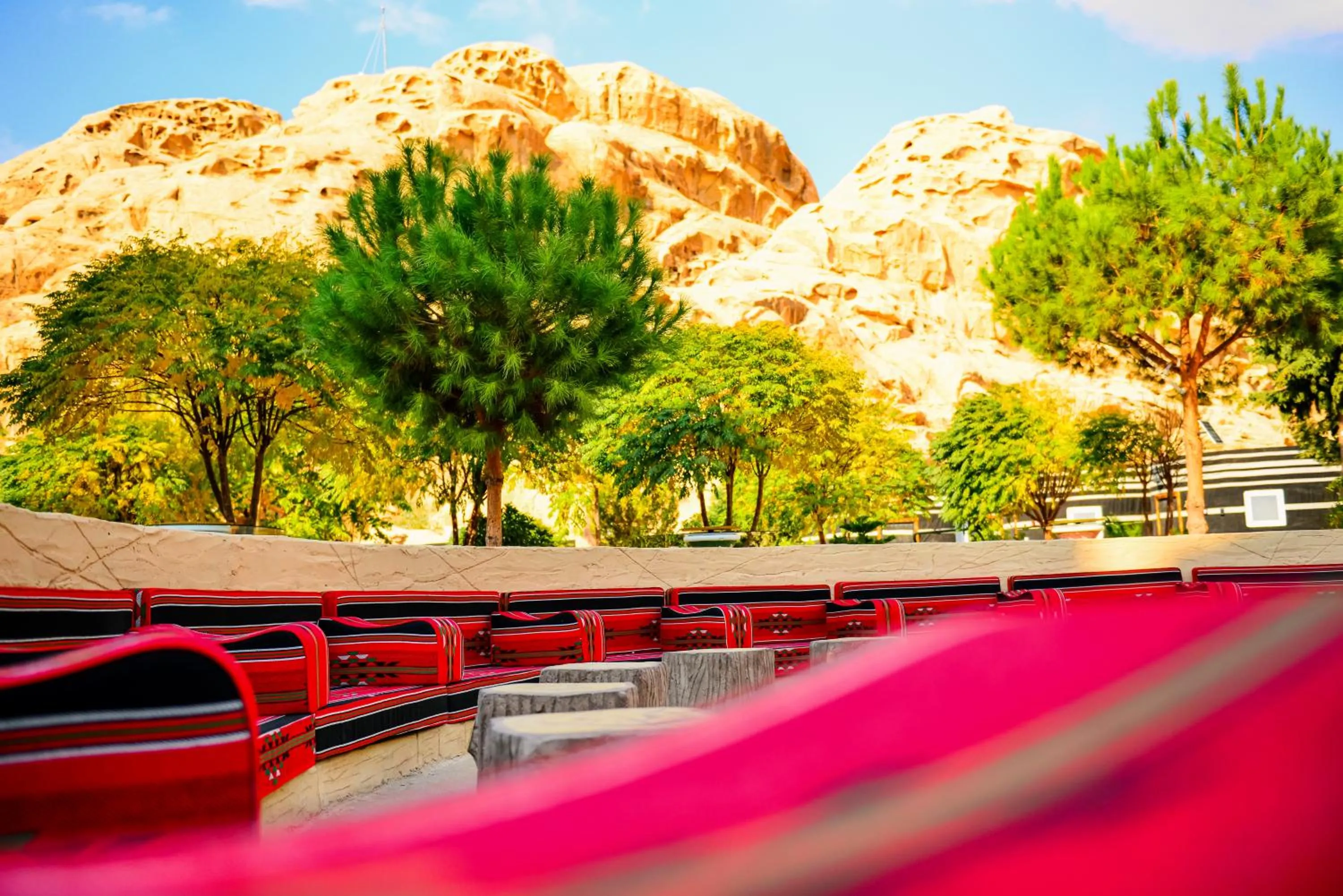 Seating area in Little Petra Bedouin Camp