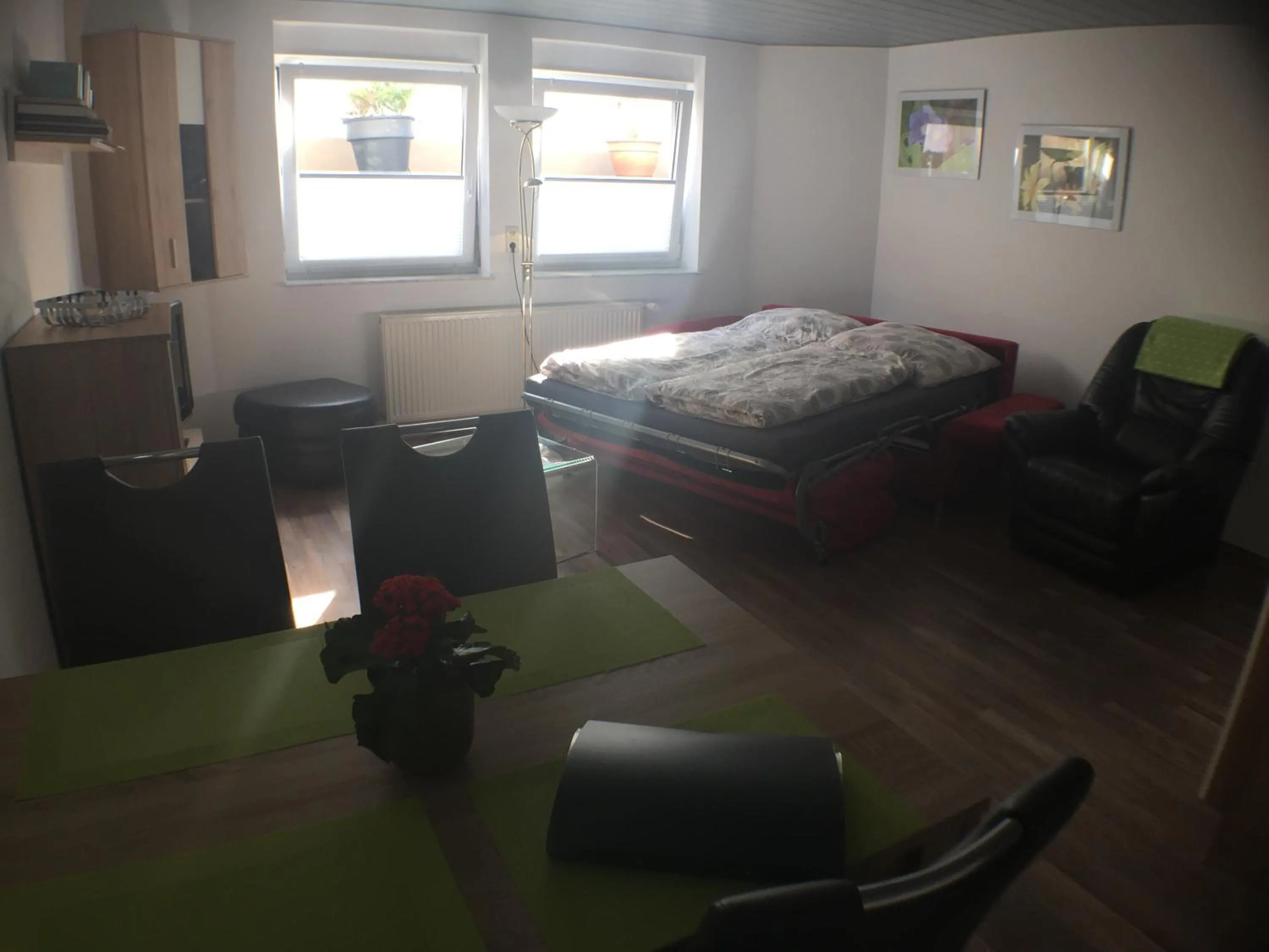 Bed in Ferienwohnung Alte B3