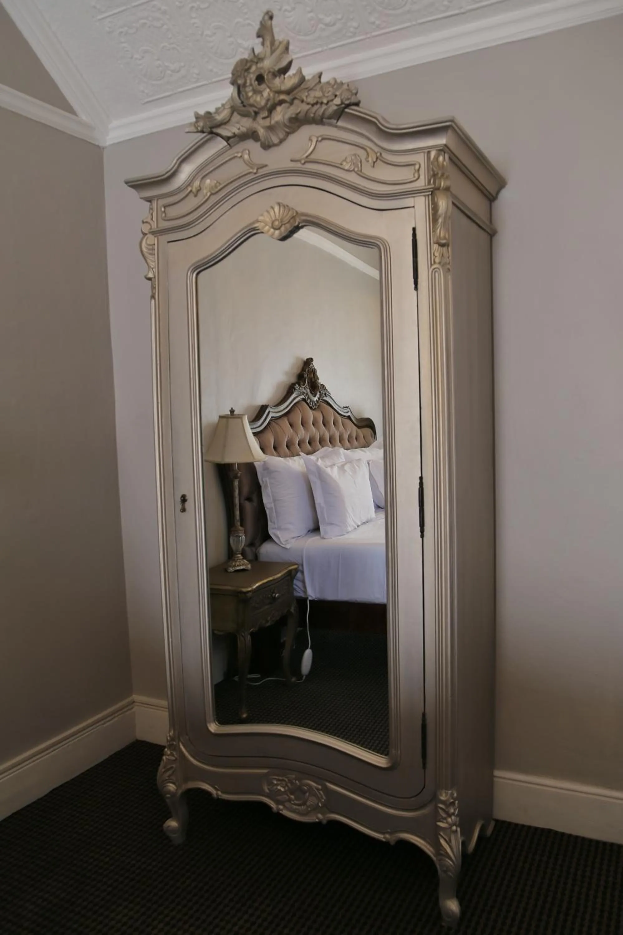 Decorative detail, Bed in The Kingsman boutique Hotel