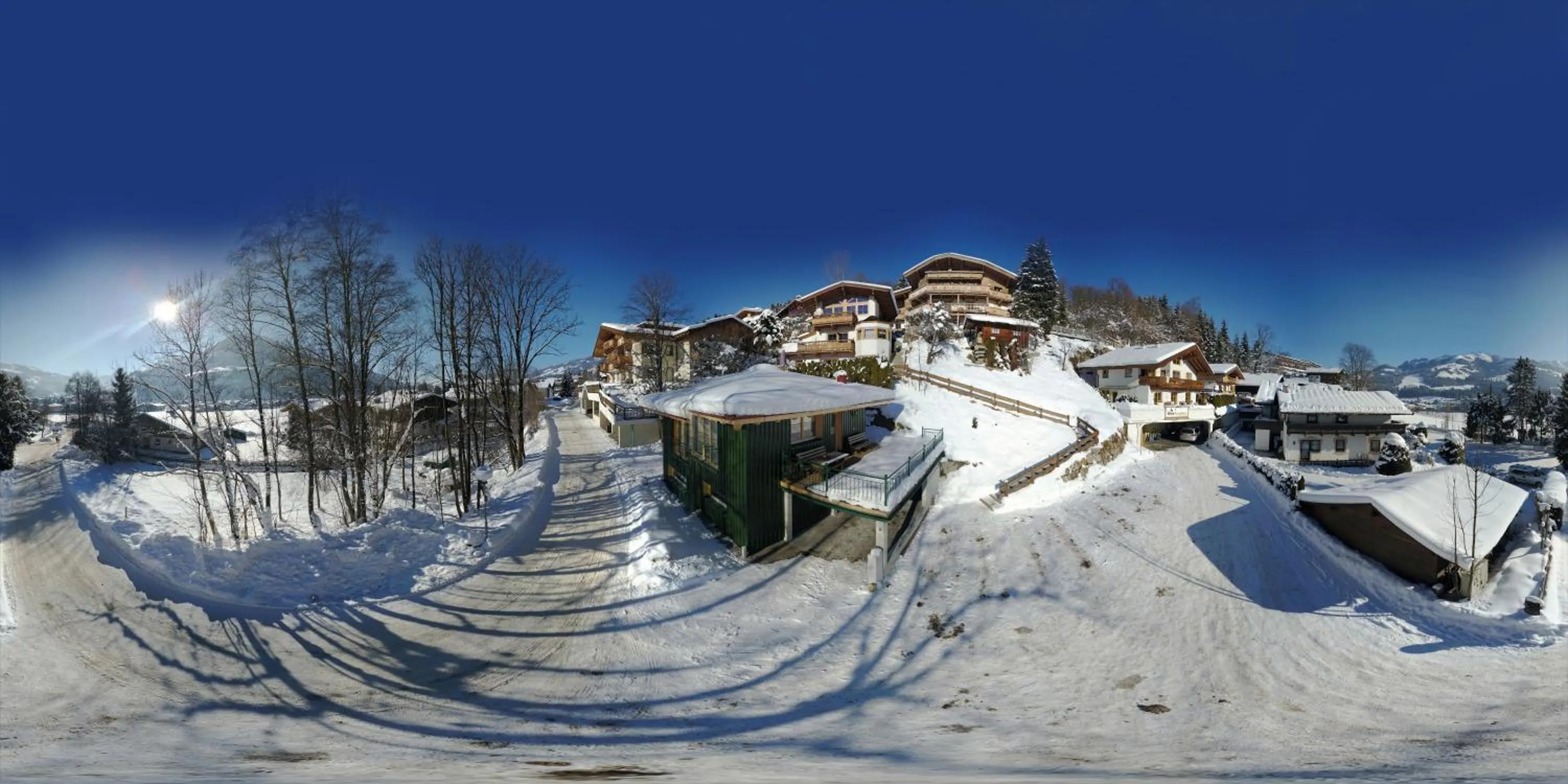 Winter in Modernes Chalet mit Terrasse und Parkplatz in den Alpen