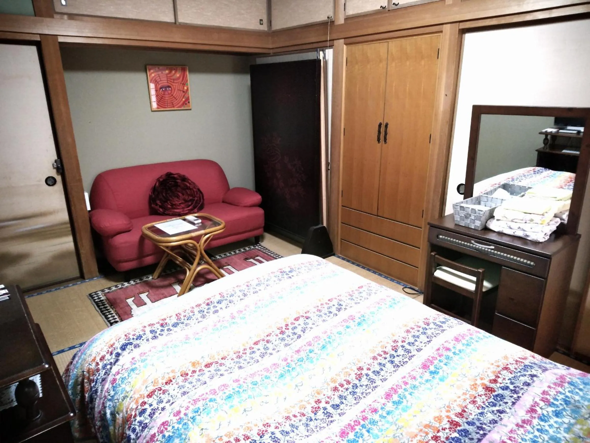 Photo of the whole room, Bed in Hitoyoshi Morinohall Ladies in - Female Only