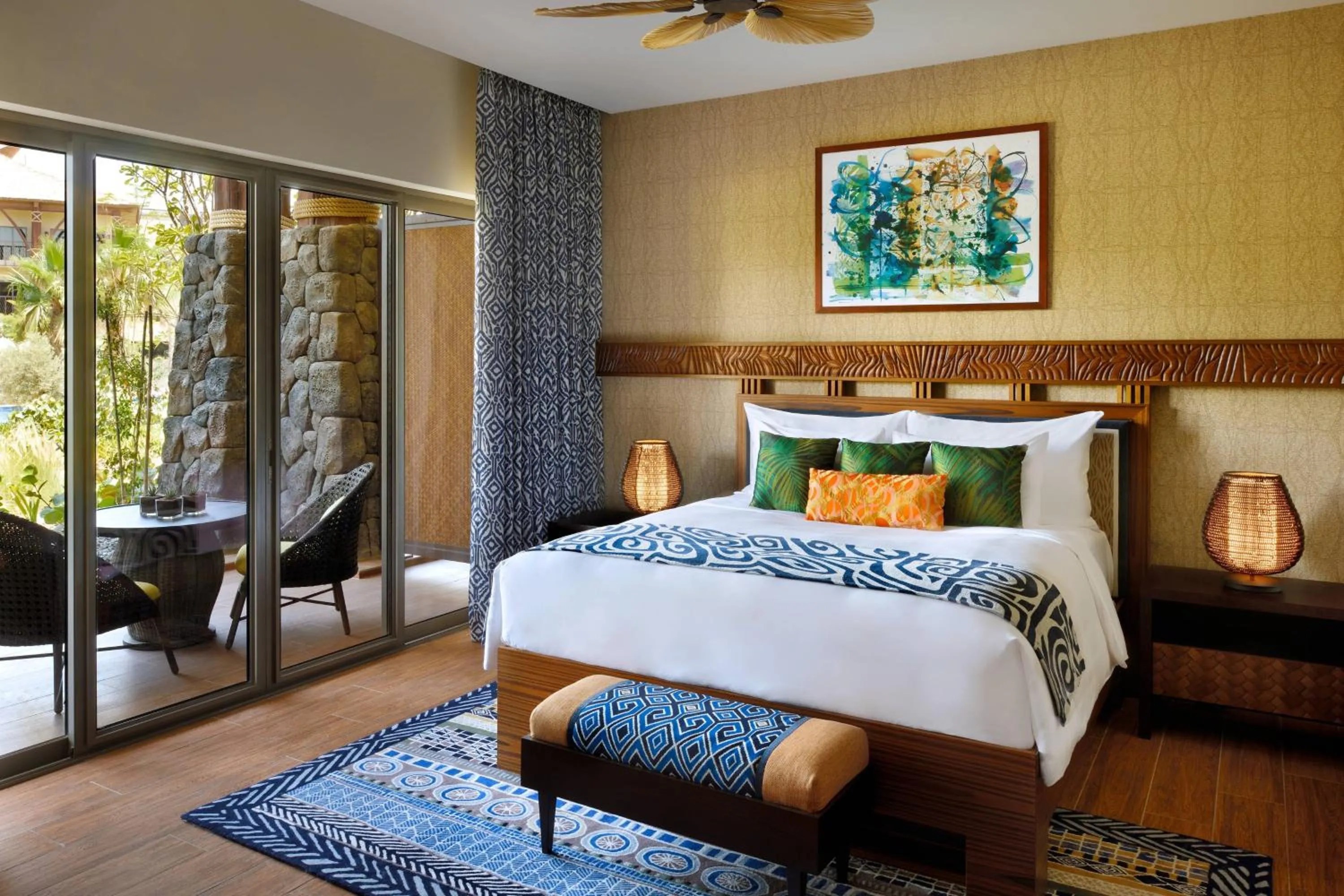 Bedroom, Bed in Lapita, Dubai Parks and Resorts, Autograph Collection