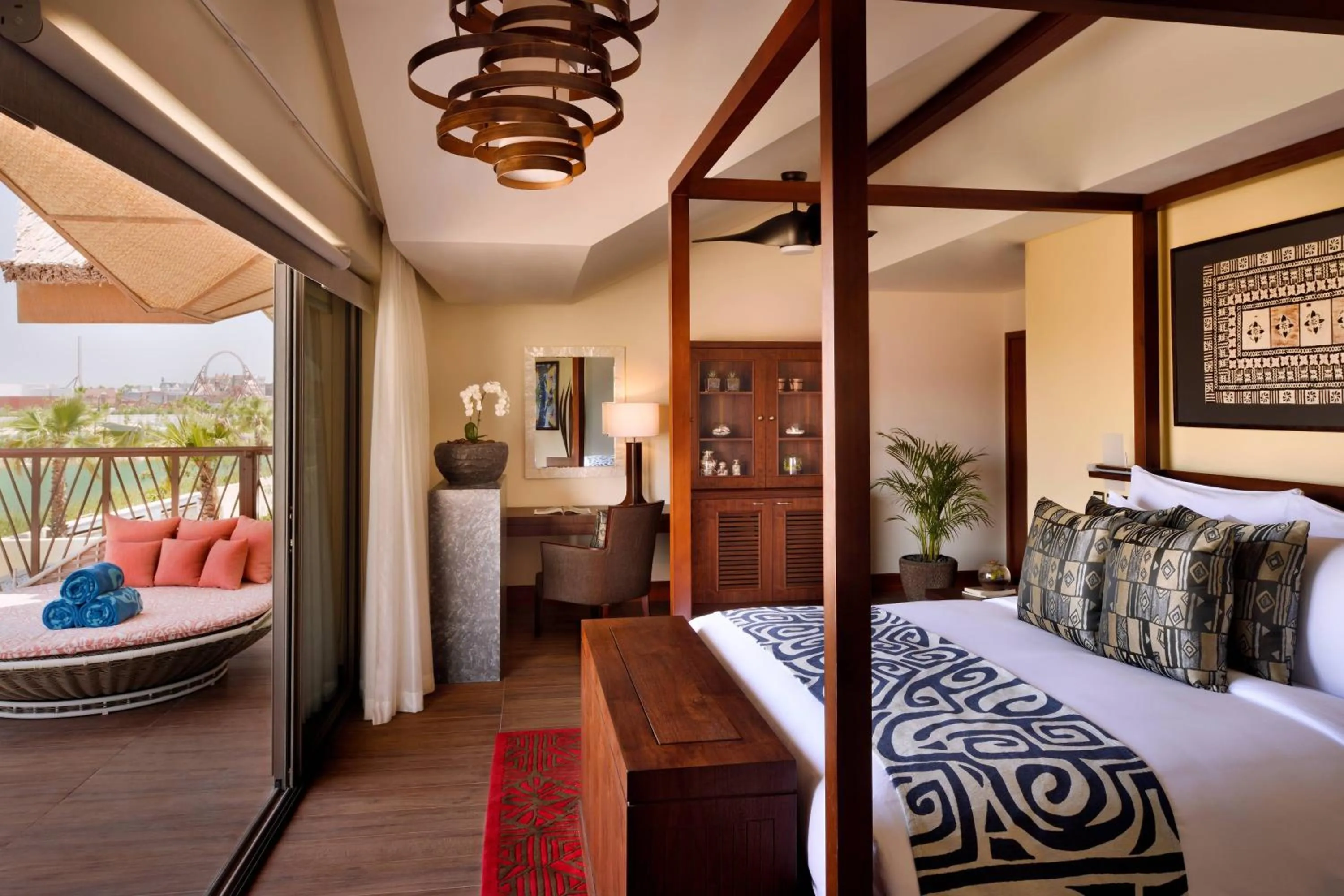 Bedroom, Bed in Lapita, Dubai Parks and Resorts, Autograph Collection