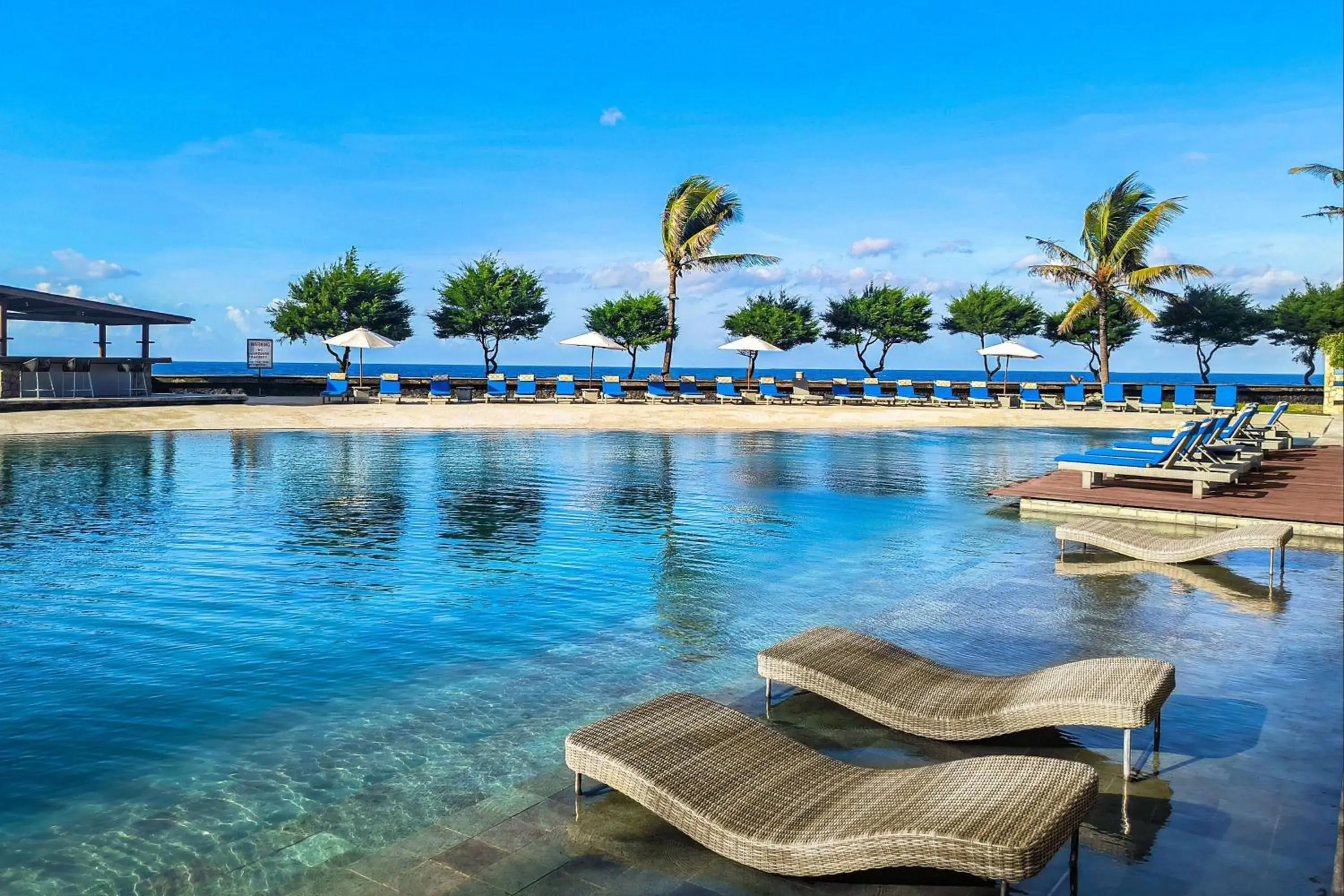 Pool view in Wyndham Tamansari Jivva Resort Bali Pool view in Wyndham Tamansari Jivva Resort Bali