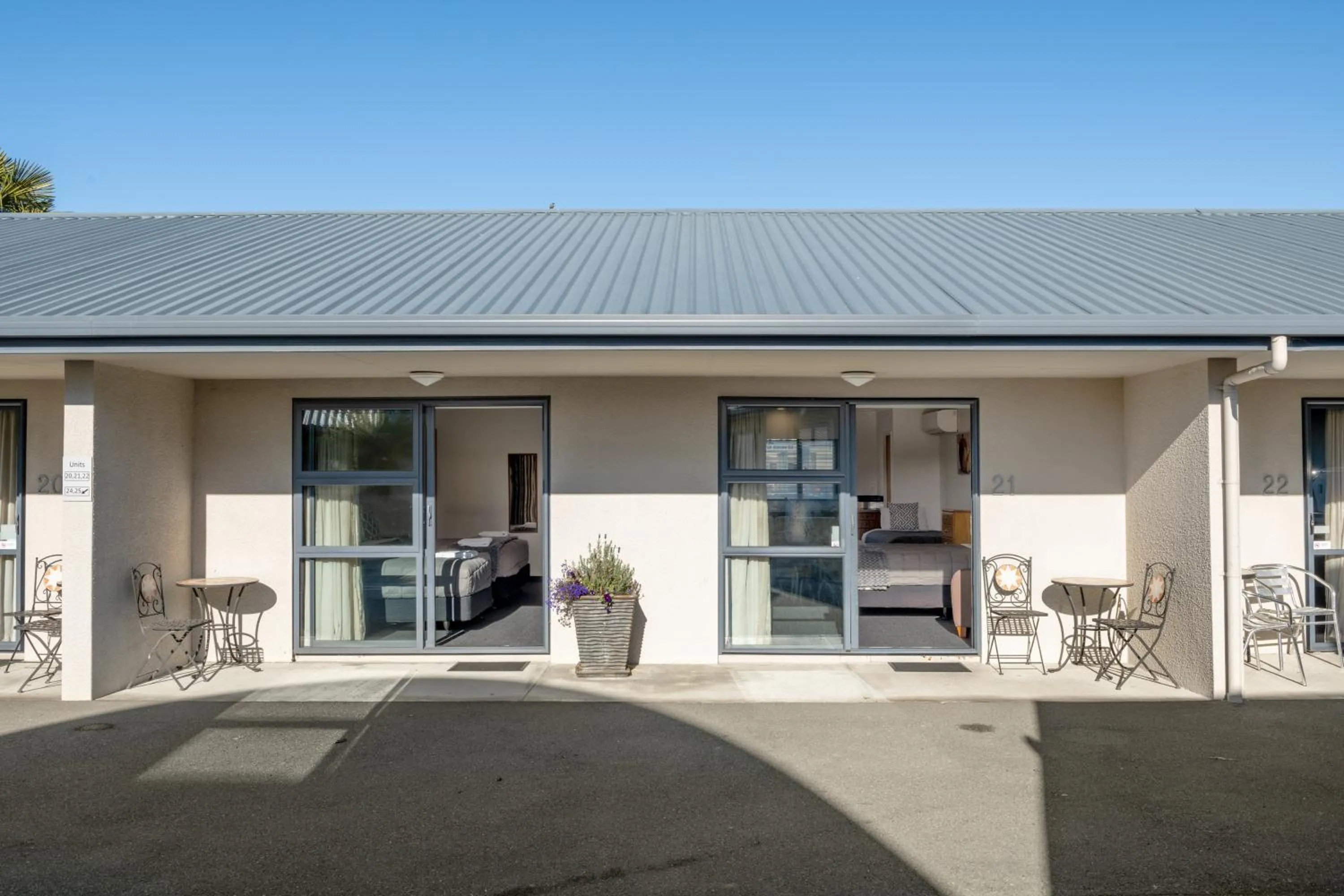Patio in Grove Park Motor Lodge