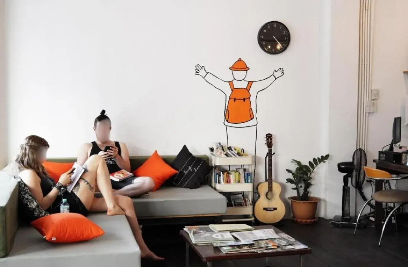 Living room in Green Sleep Hostel Living room in Green Sleep Hostel