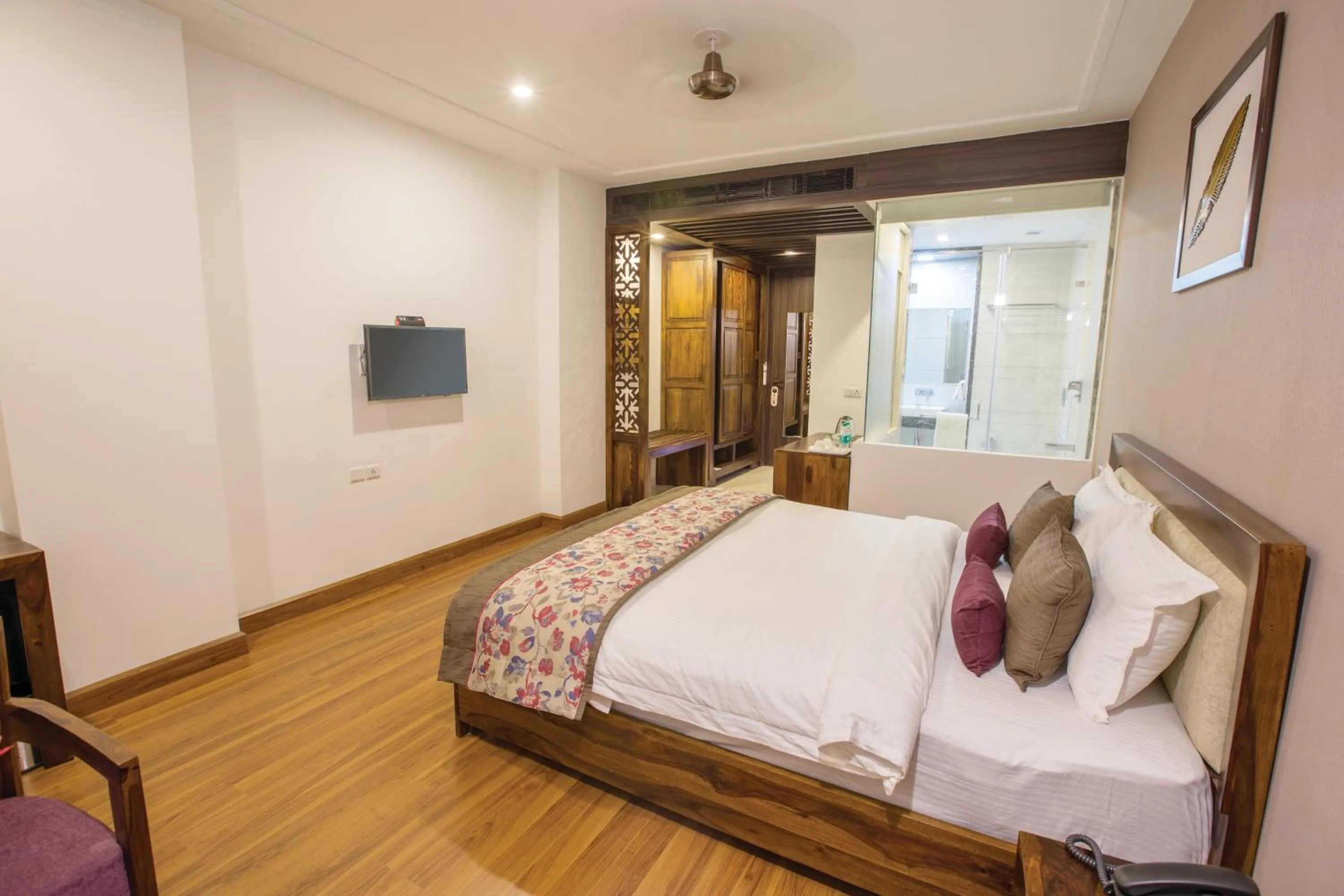 Shower, Bed in Brahma Horizon Hotel & Spa - Pushkar