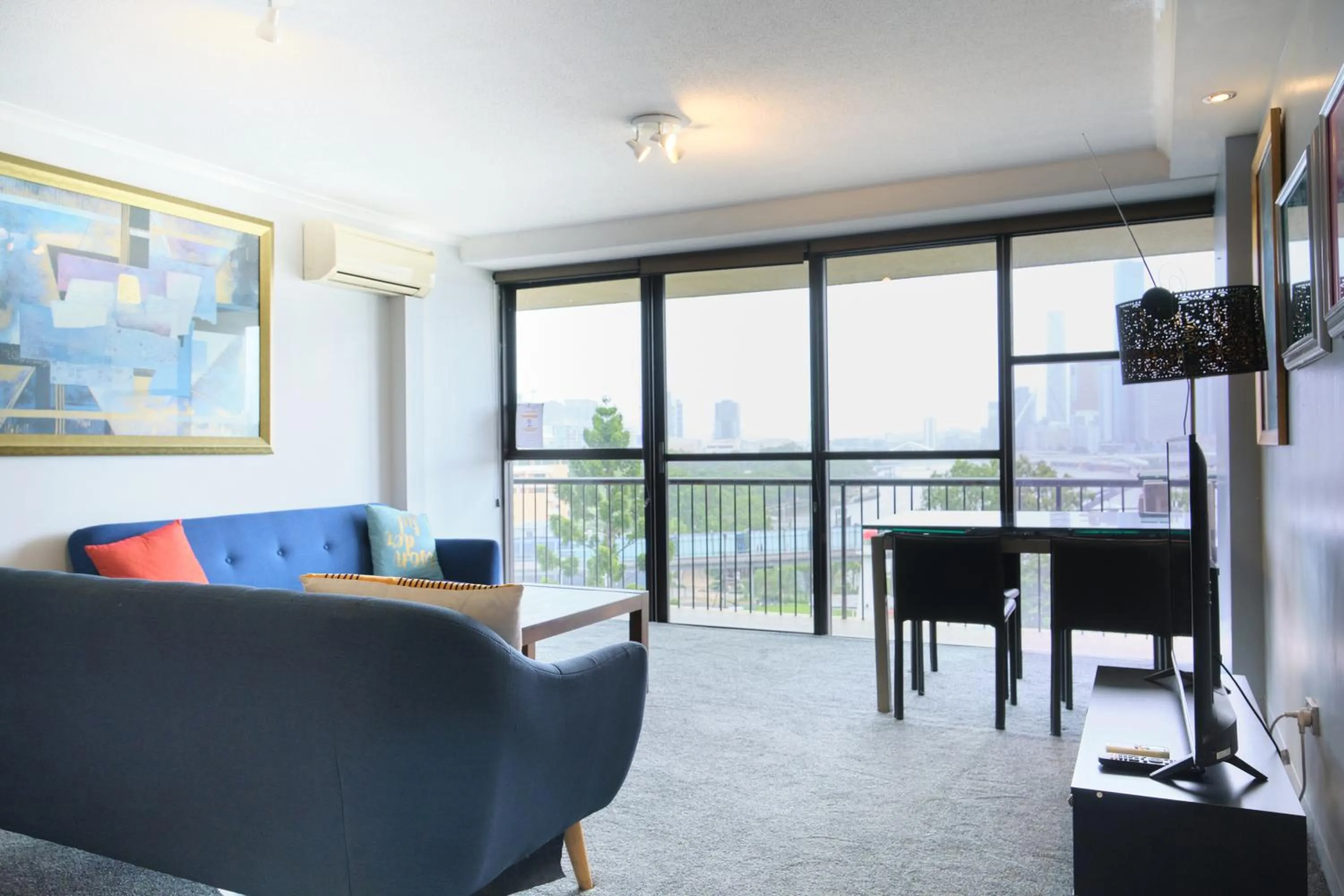 Living room in River Plaza Apartments Brisbane Southbank
