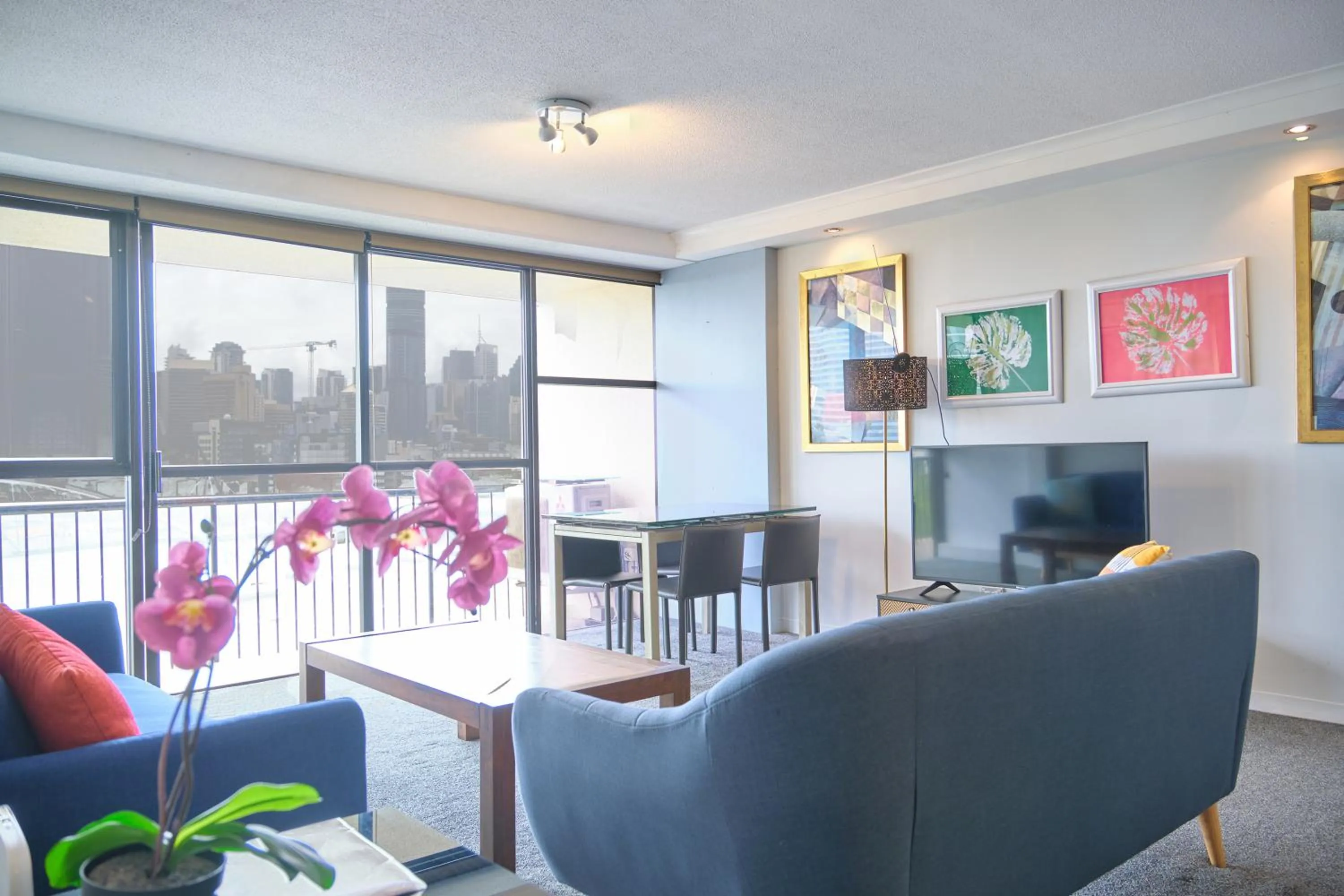 Living room in River Plaza Apartments Brisbane Southbank