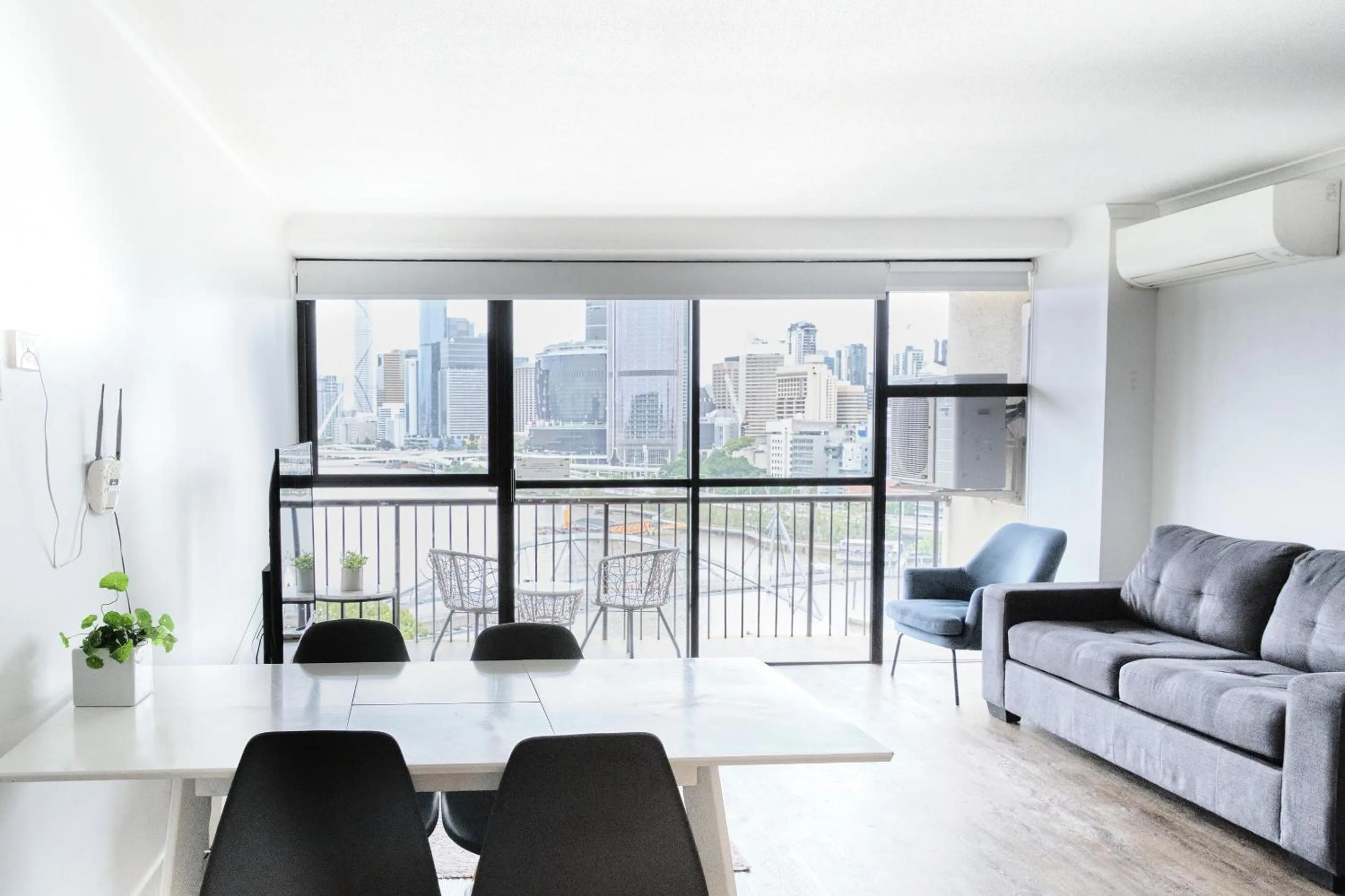 Living room in River Plaza Apartments Brisbane Southbank